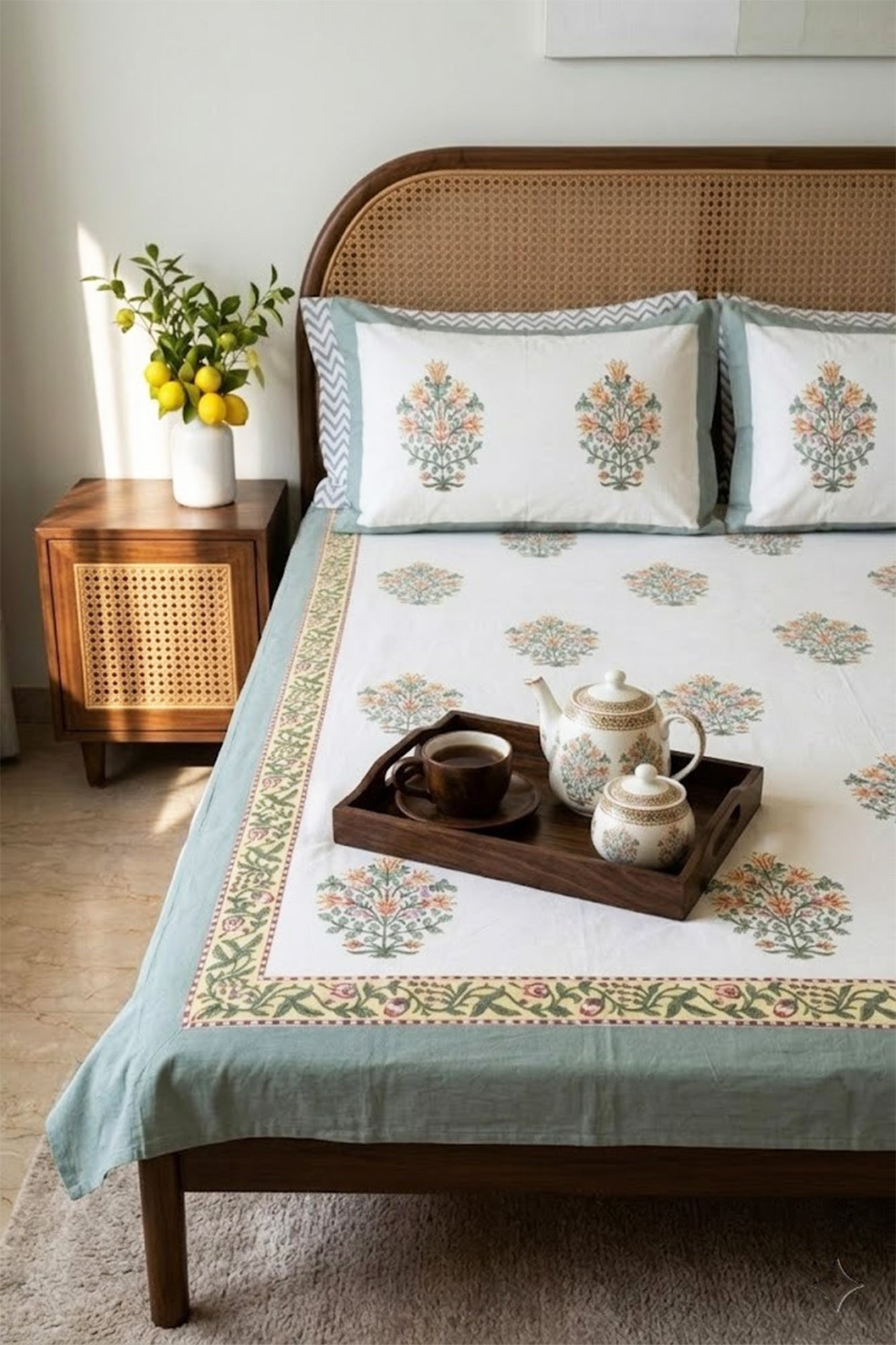 Gulmohar Bed Sheet With Pillow Covers