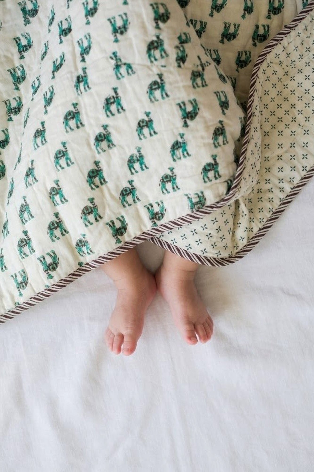 Green Camel Baby Quilt