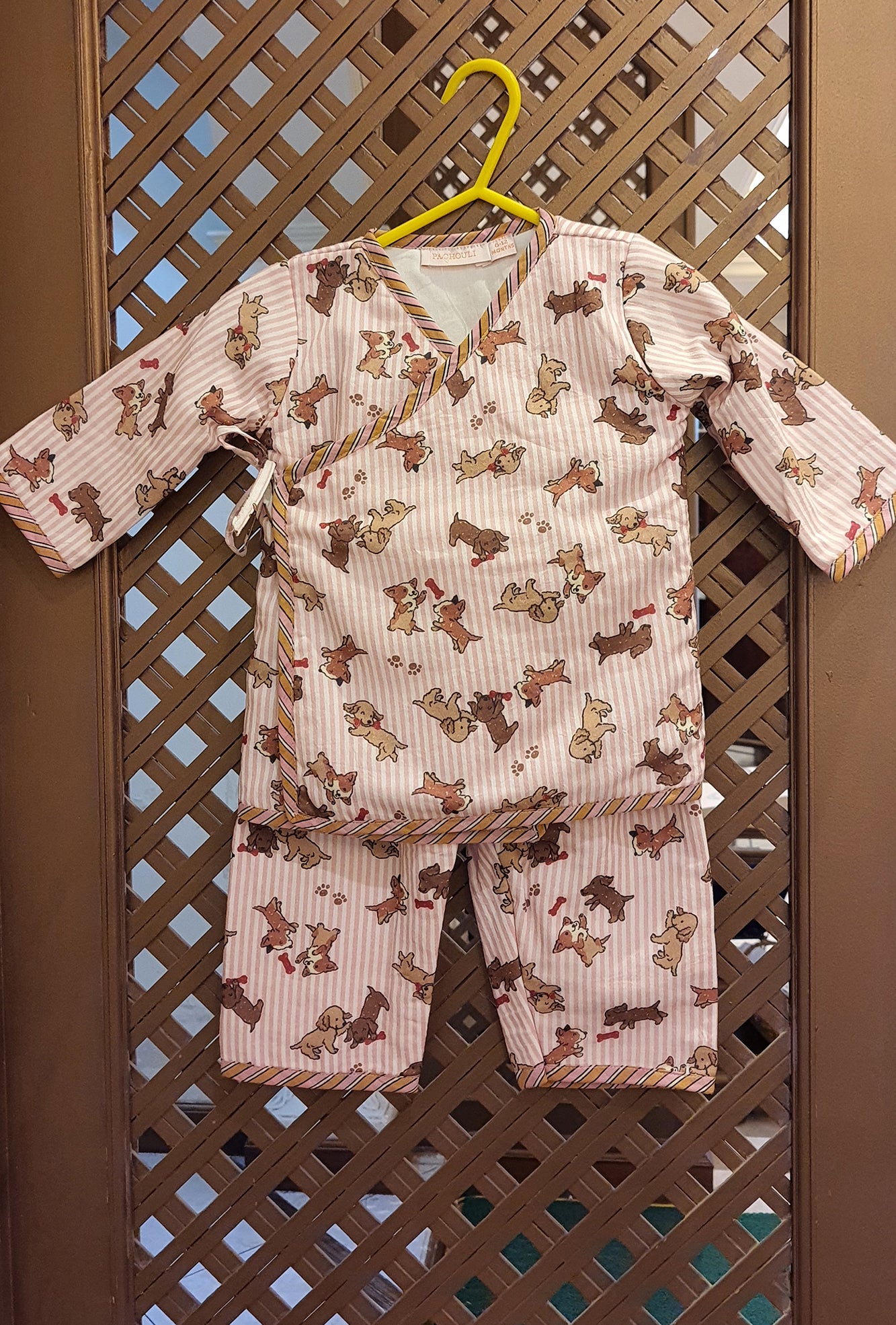 Angarakha Top With Pajama Puppies Pink