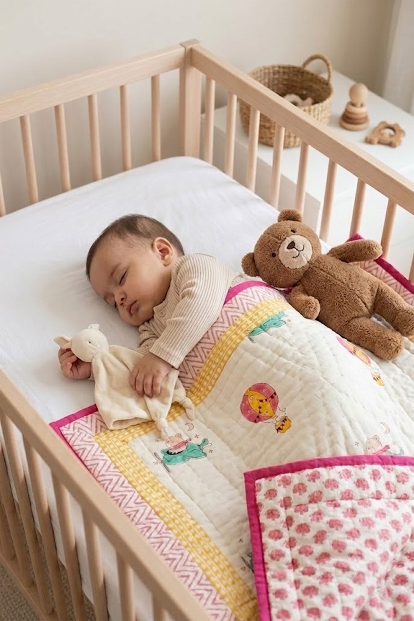Balloon Drift Baby Quilt