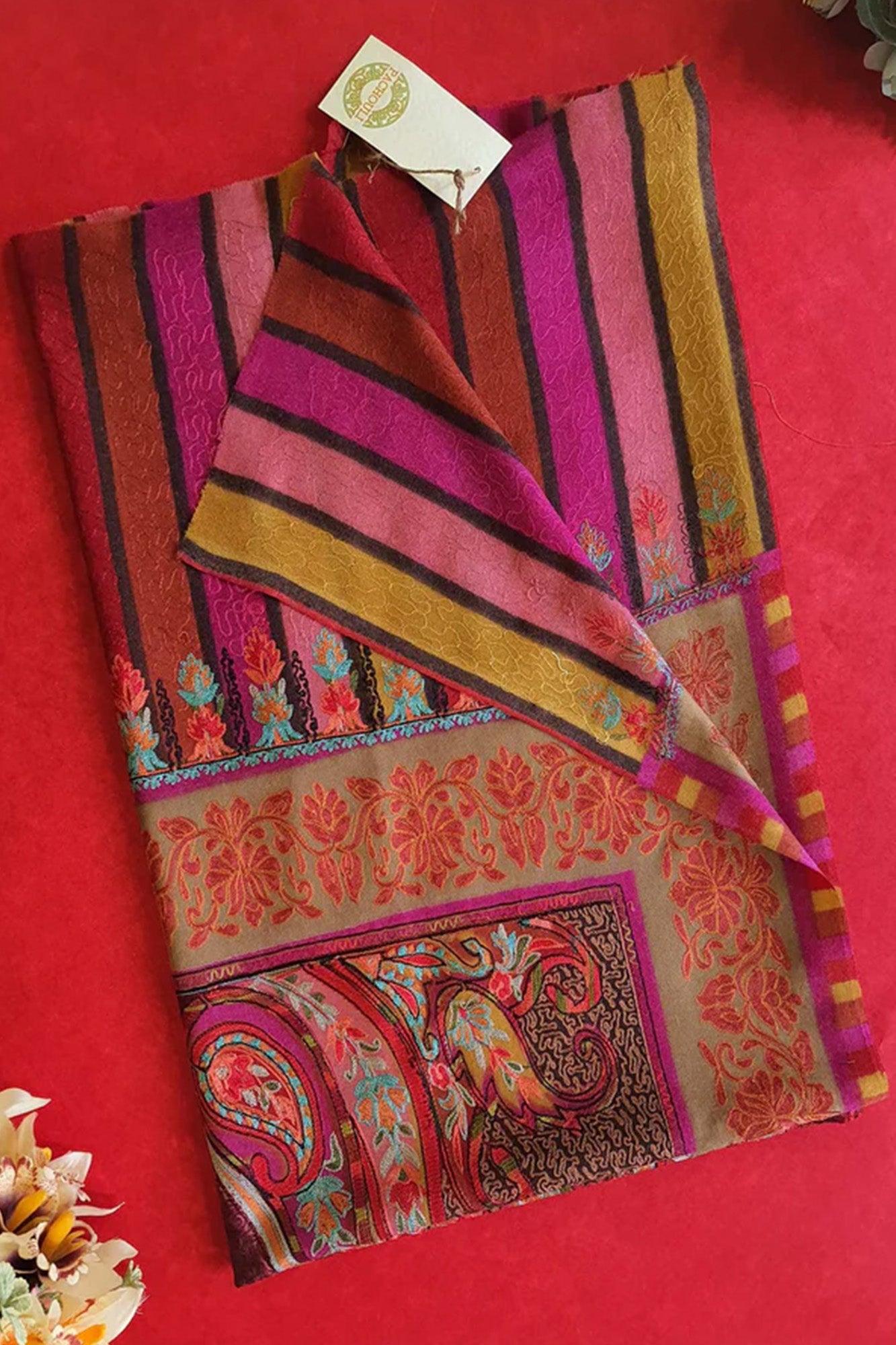 Pashmina Shawl Multi Embroidered