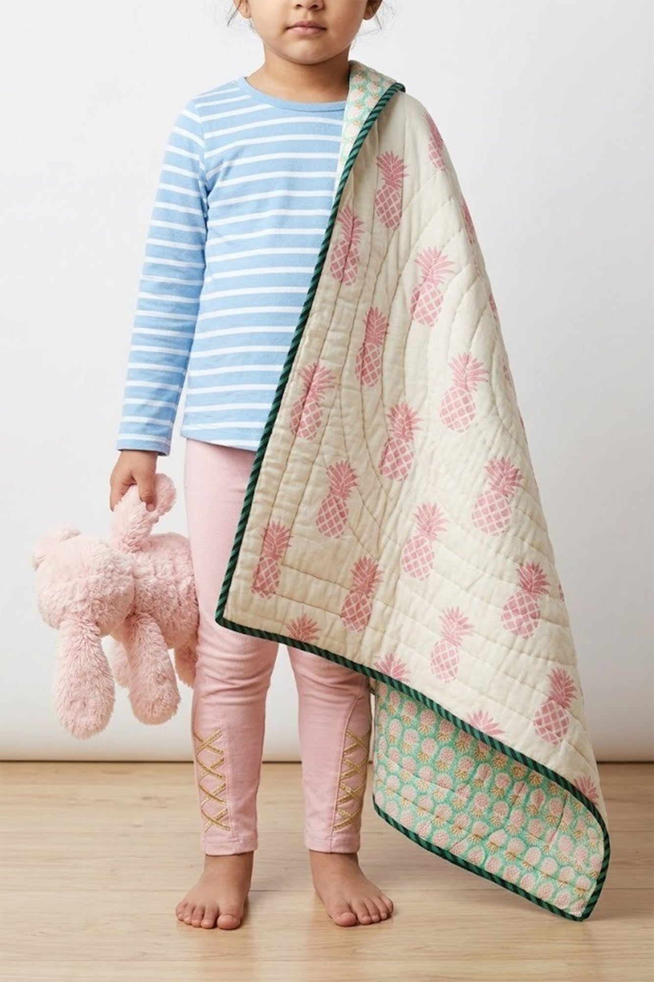Pink Pineapple Baby Quilt