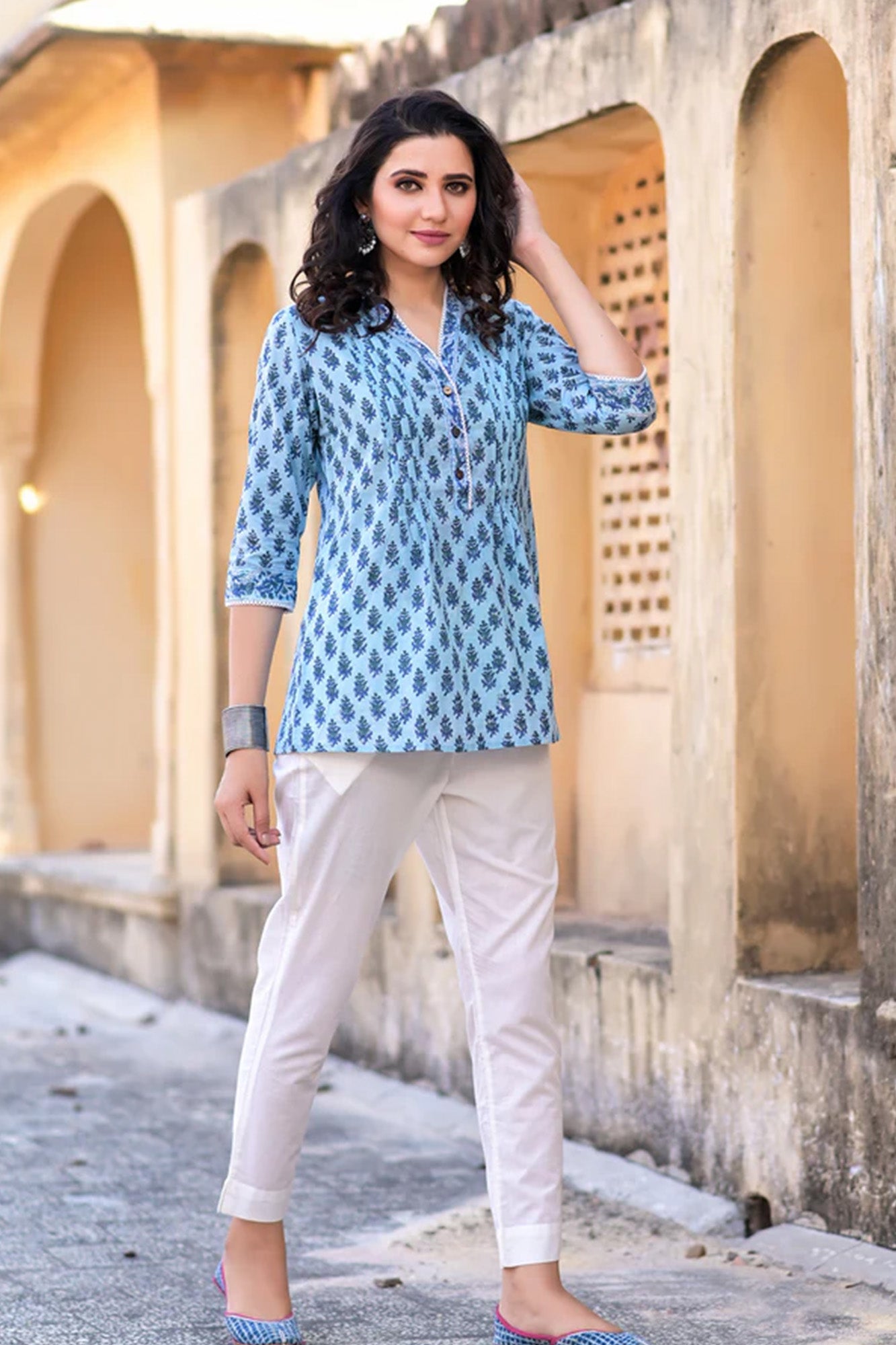 Women Top Arles Artic Blue