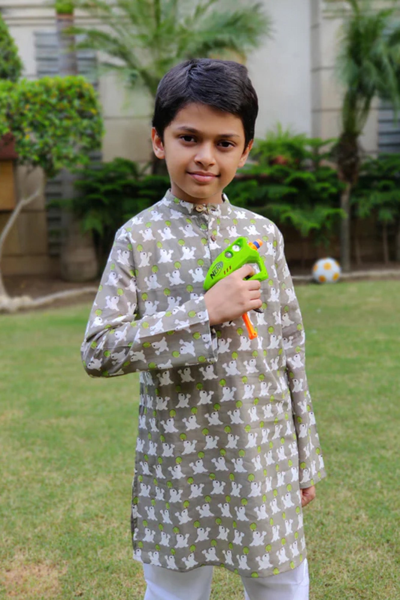Kurta Boy Dolphin Grey