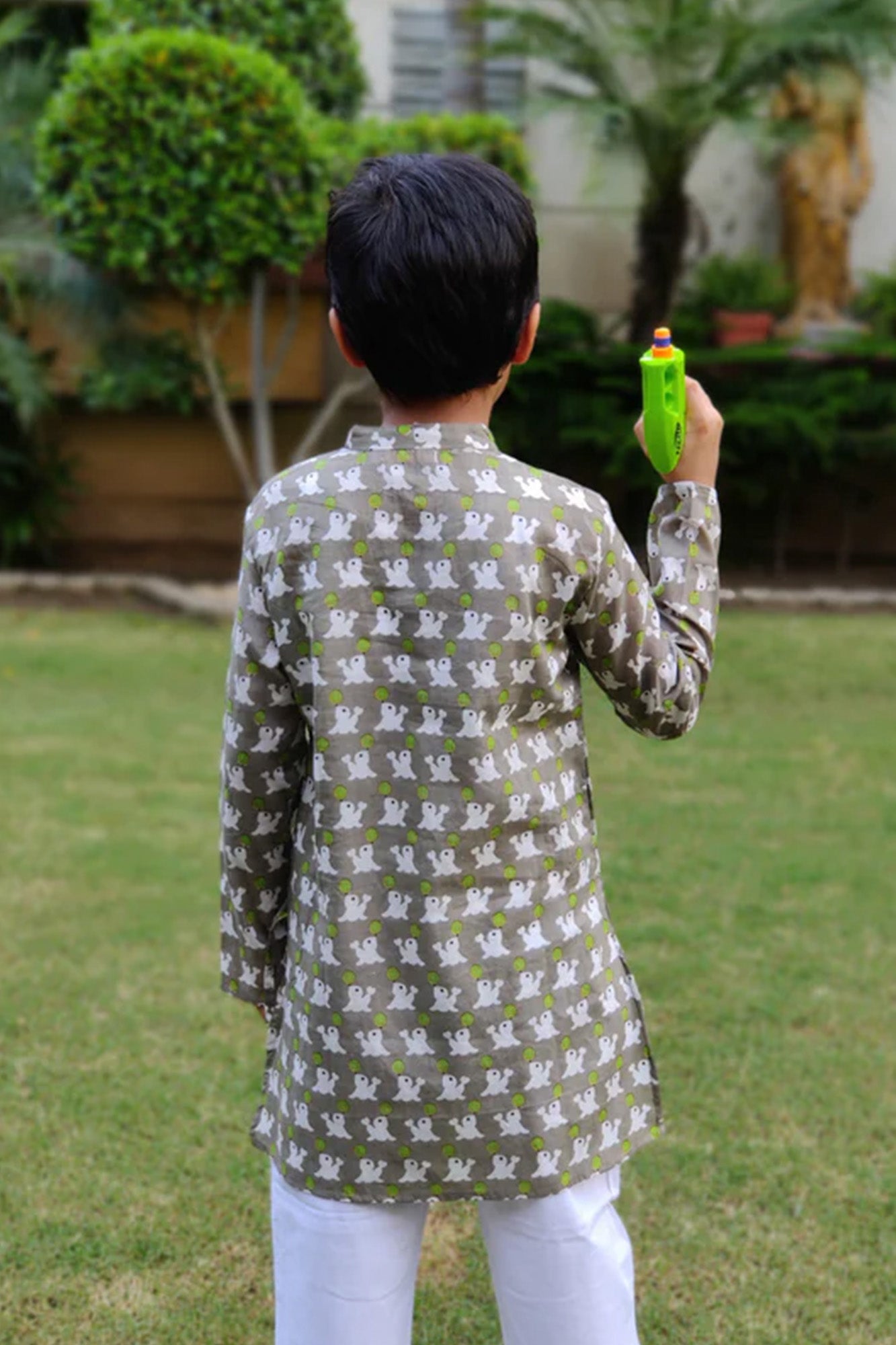 Kurta Boy Dolphin Grey