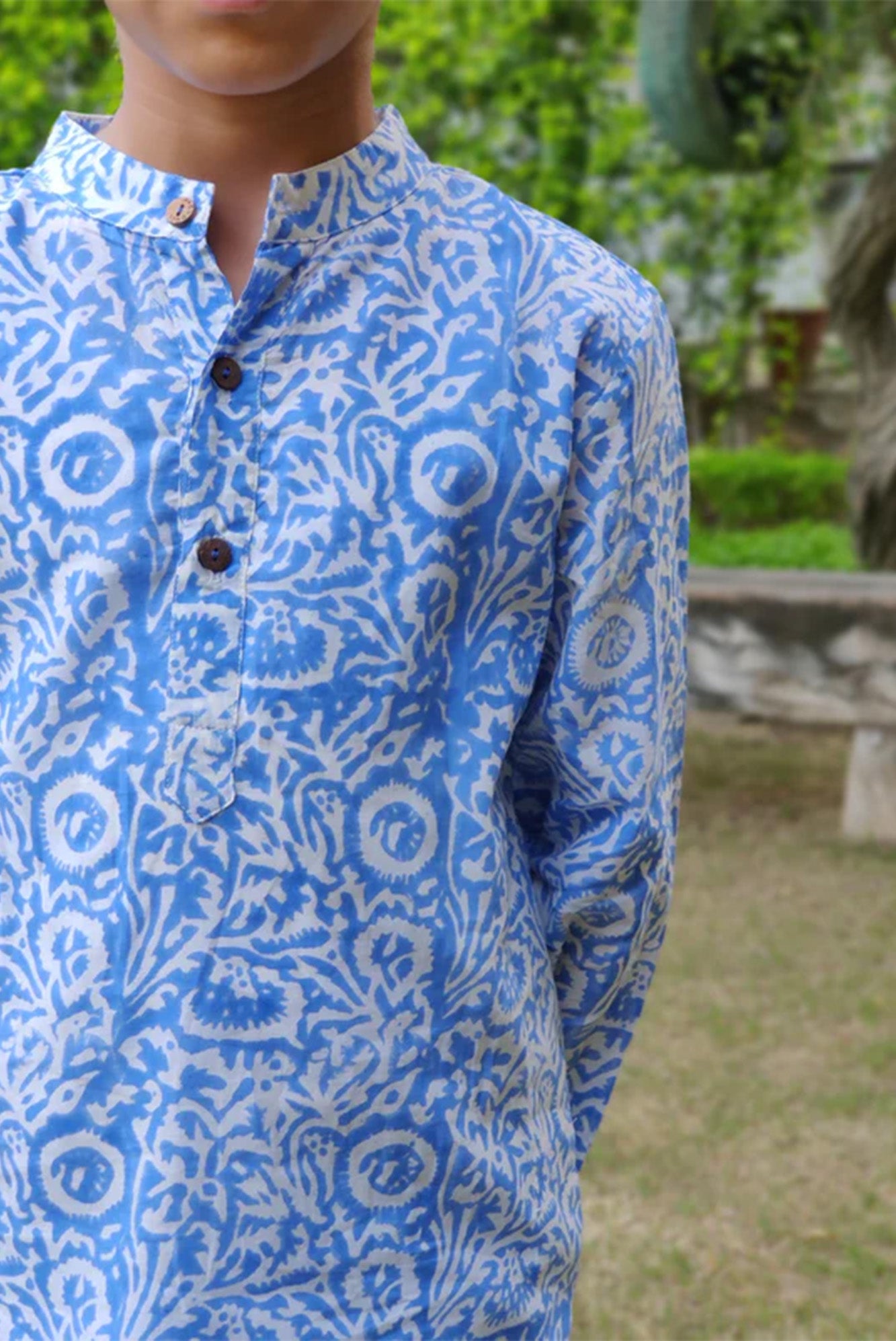 Boys Jaal Blue Kurta
