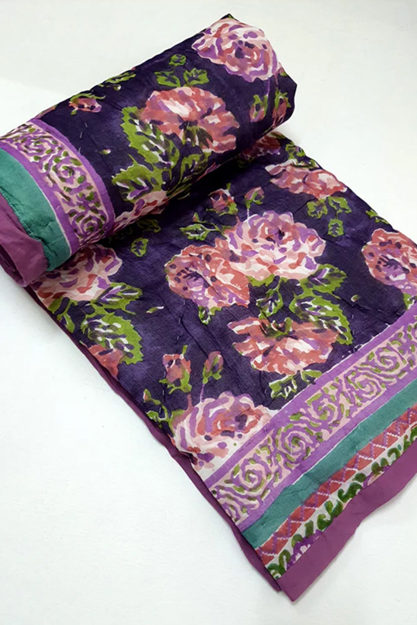 Baby Quilt-Purple Floral