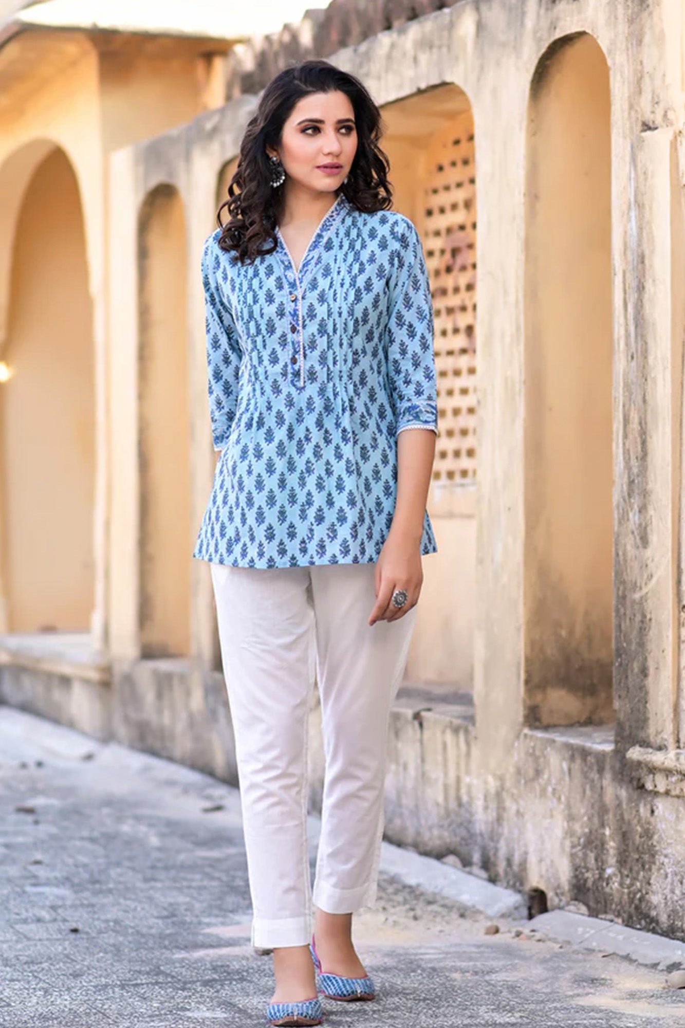 Women Top Arles Artic Blue