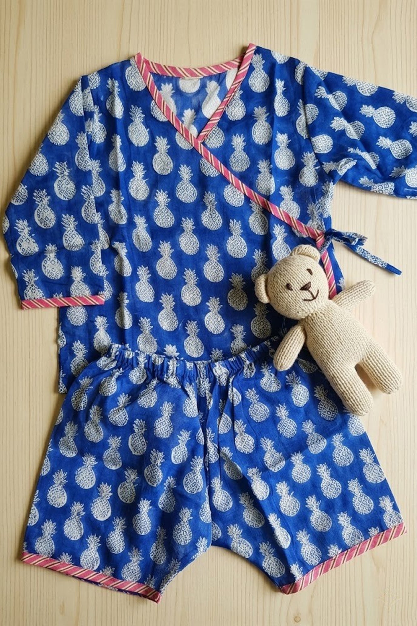 Blue Pineapple Angarakha Top With Shorts