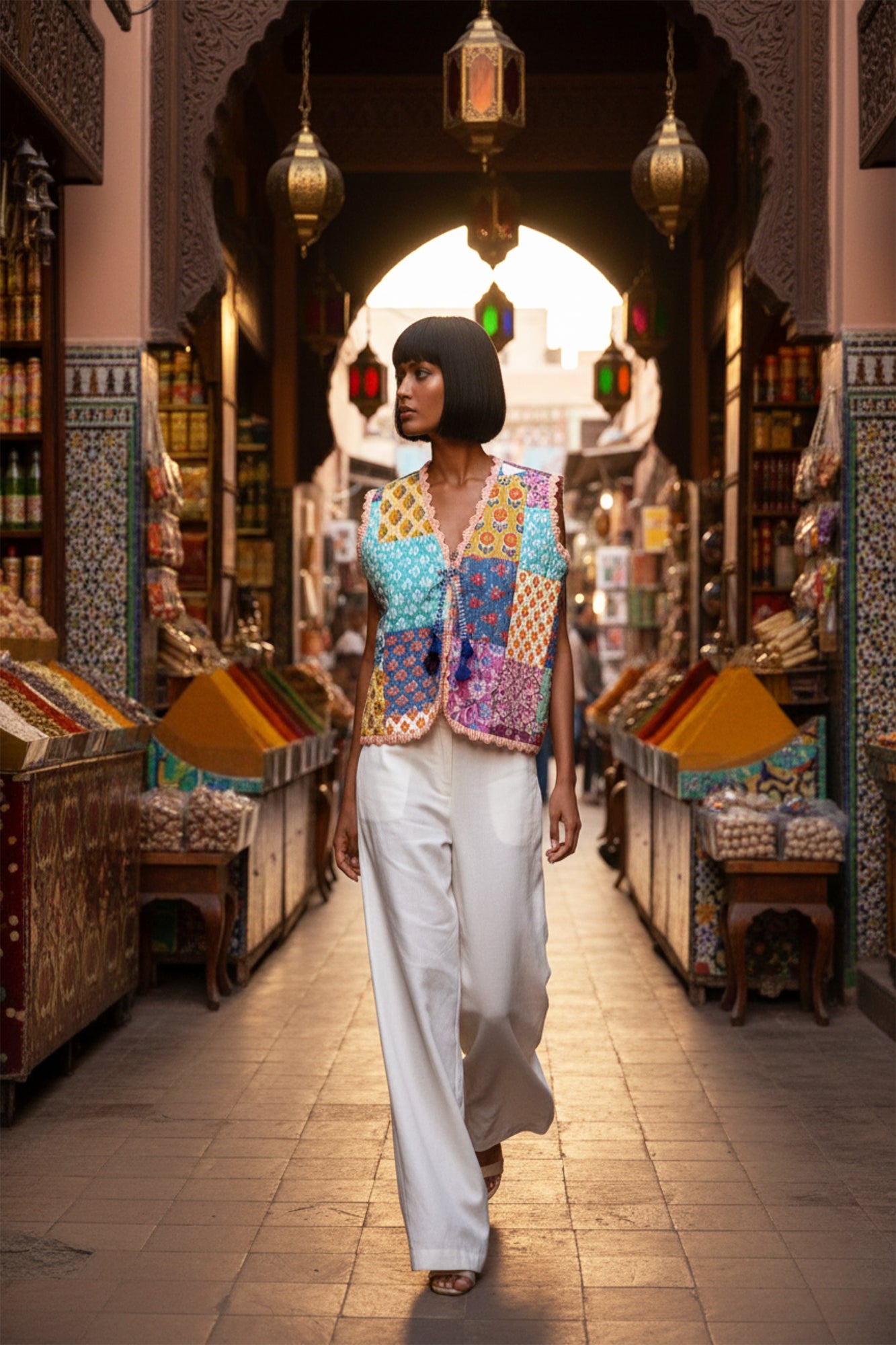 Match The Patch Sleeveless jacket