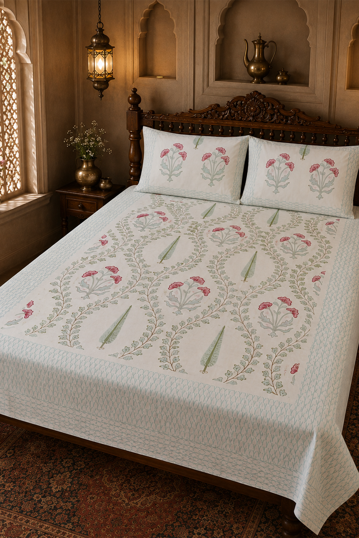 Noor-e-Gul Bed Sheet With Pillow Cover