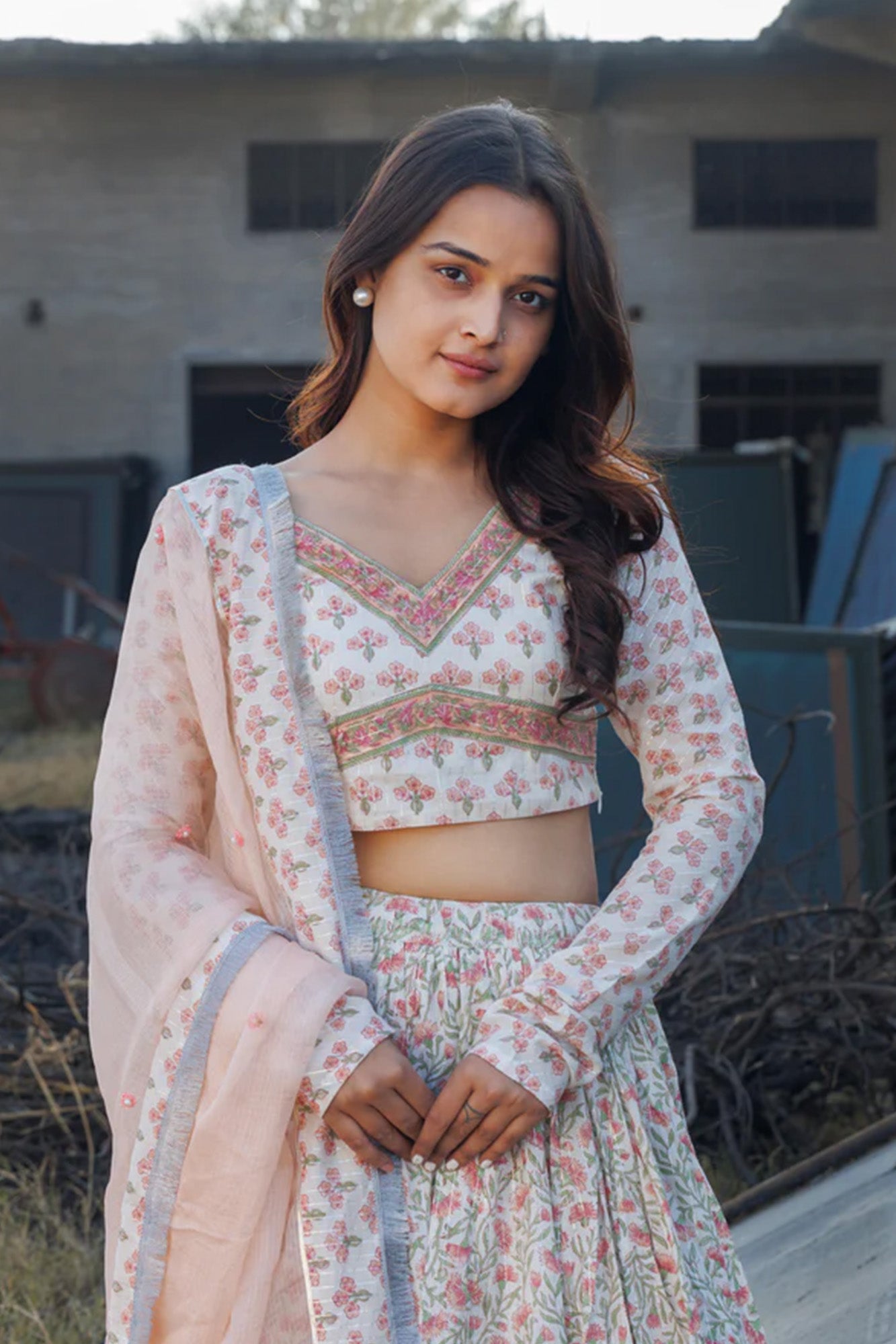 Sadabahar Carnation Lehenga set