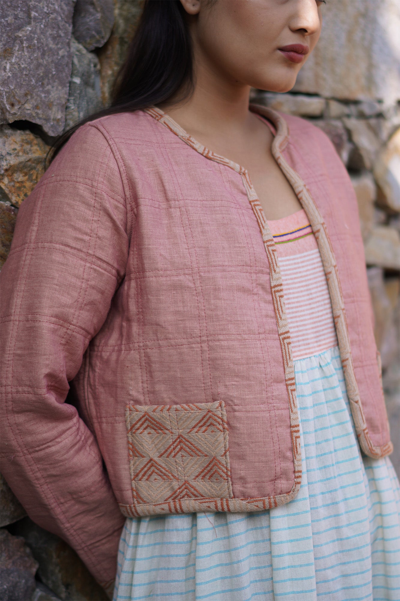 Jacket Linen Loom & Patch