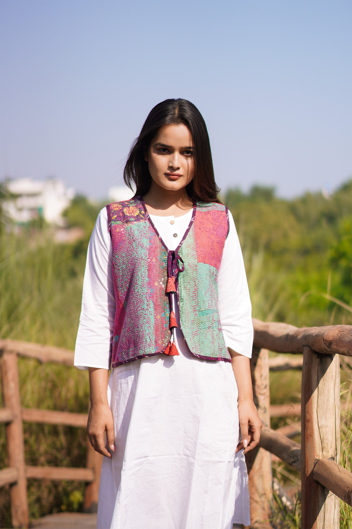 Kantha Sleeveless Waistcoat