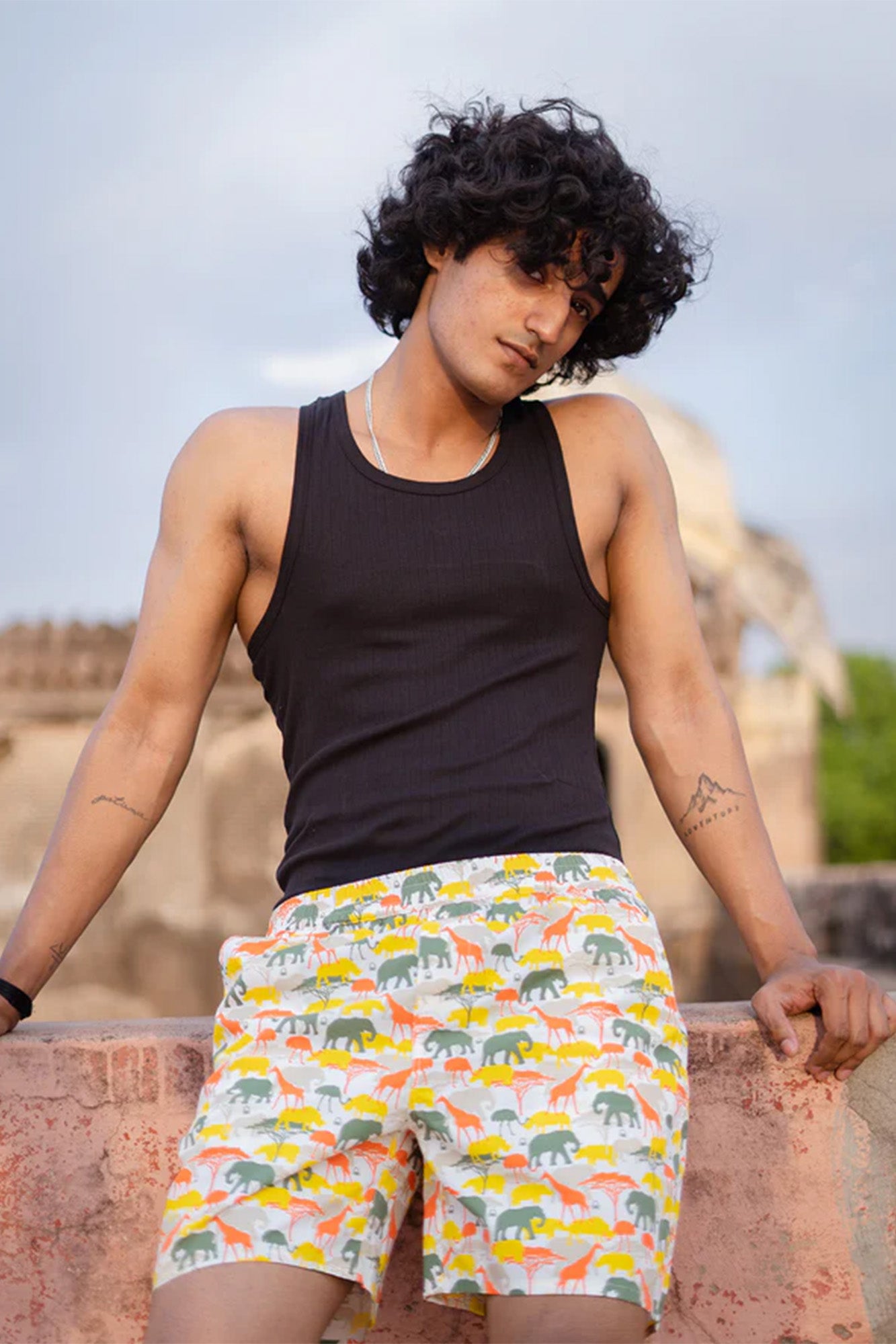 Multi Elephants Men's Shorts