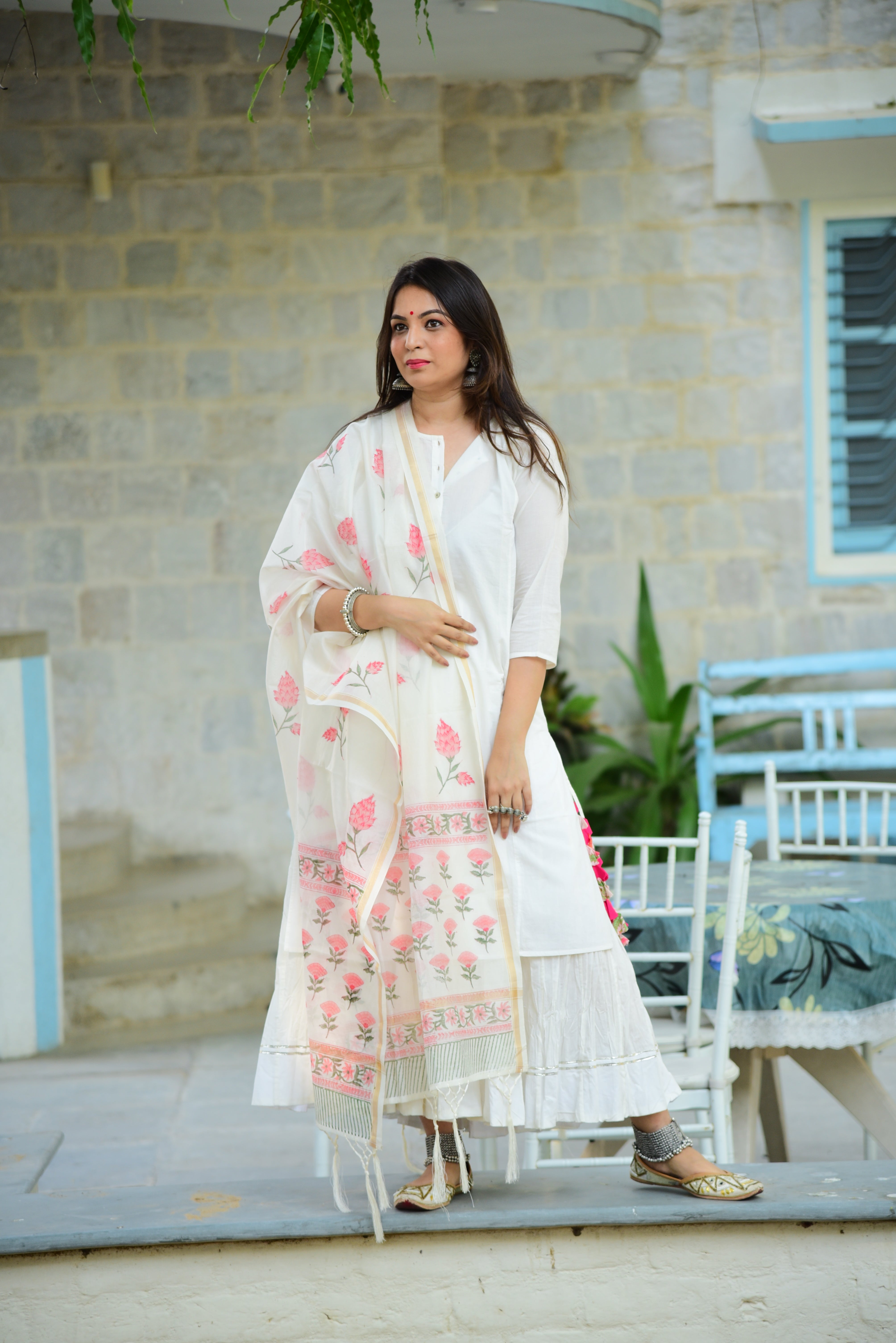 Women Kurta Skirt 3 PC Set