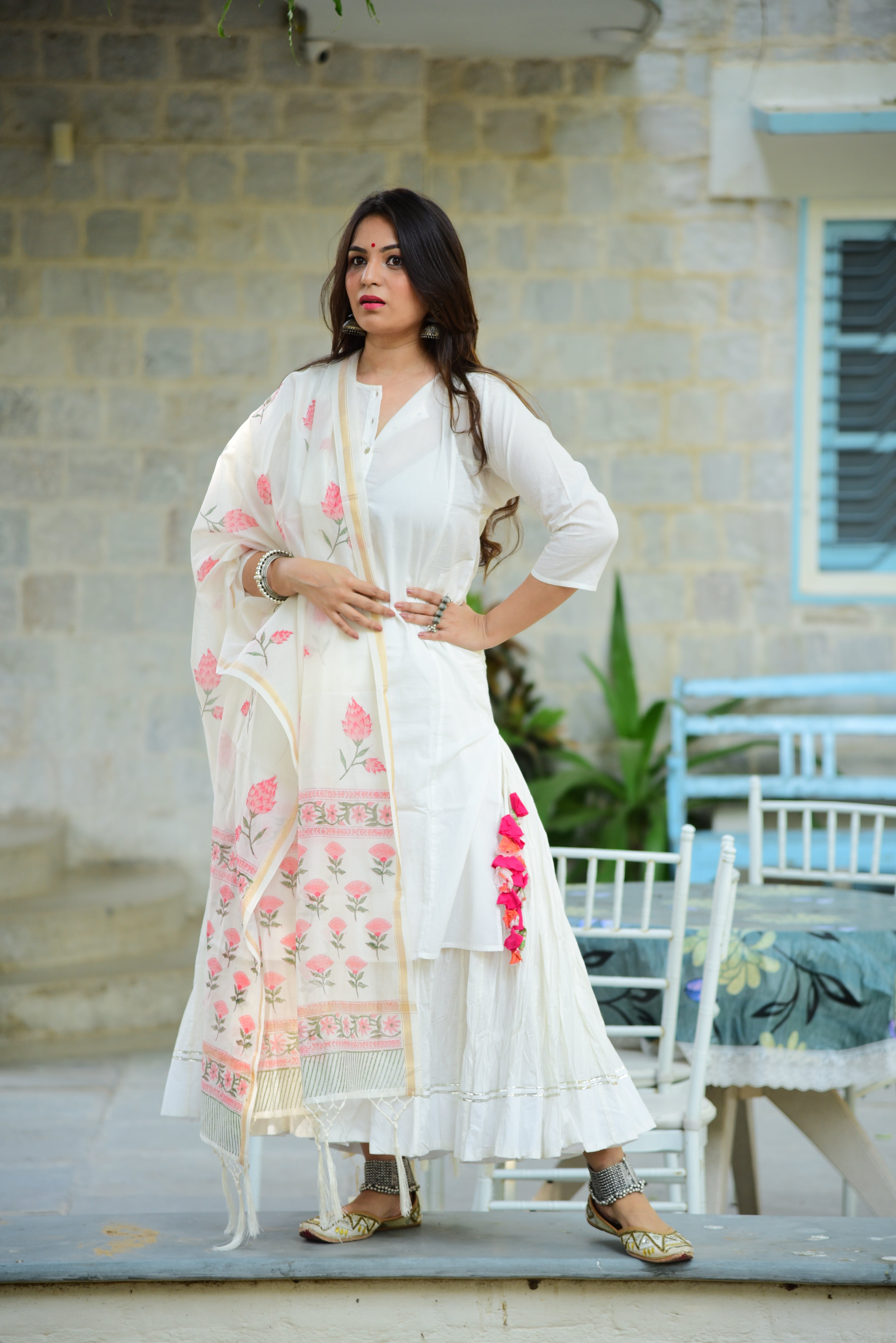 Women Kurta Skirt 3 PC Set