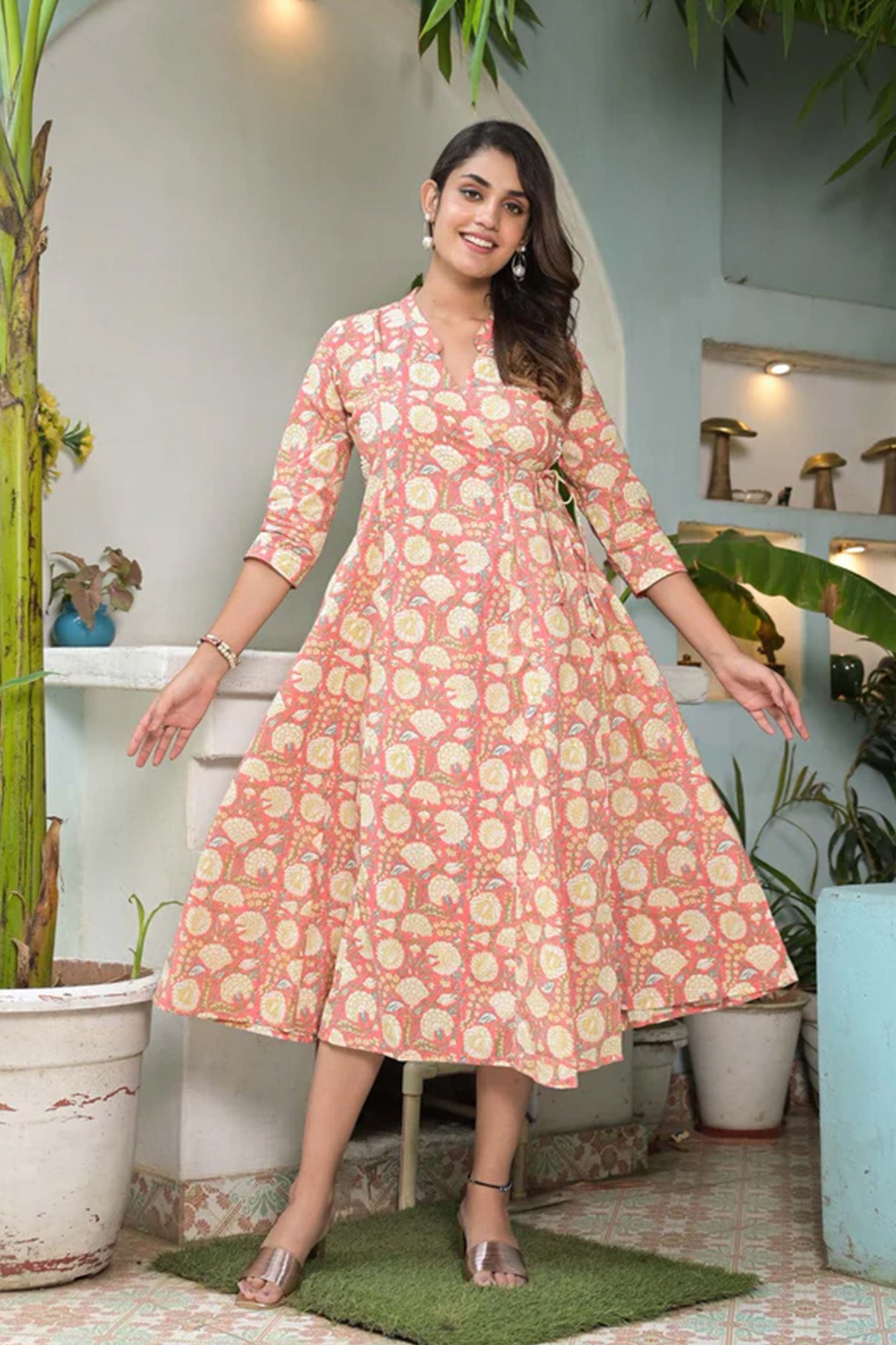 Afsana Angrakha Lotus Dress
