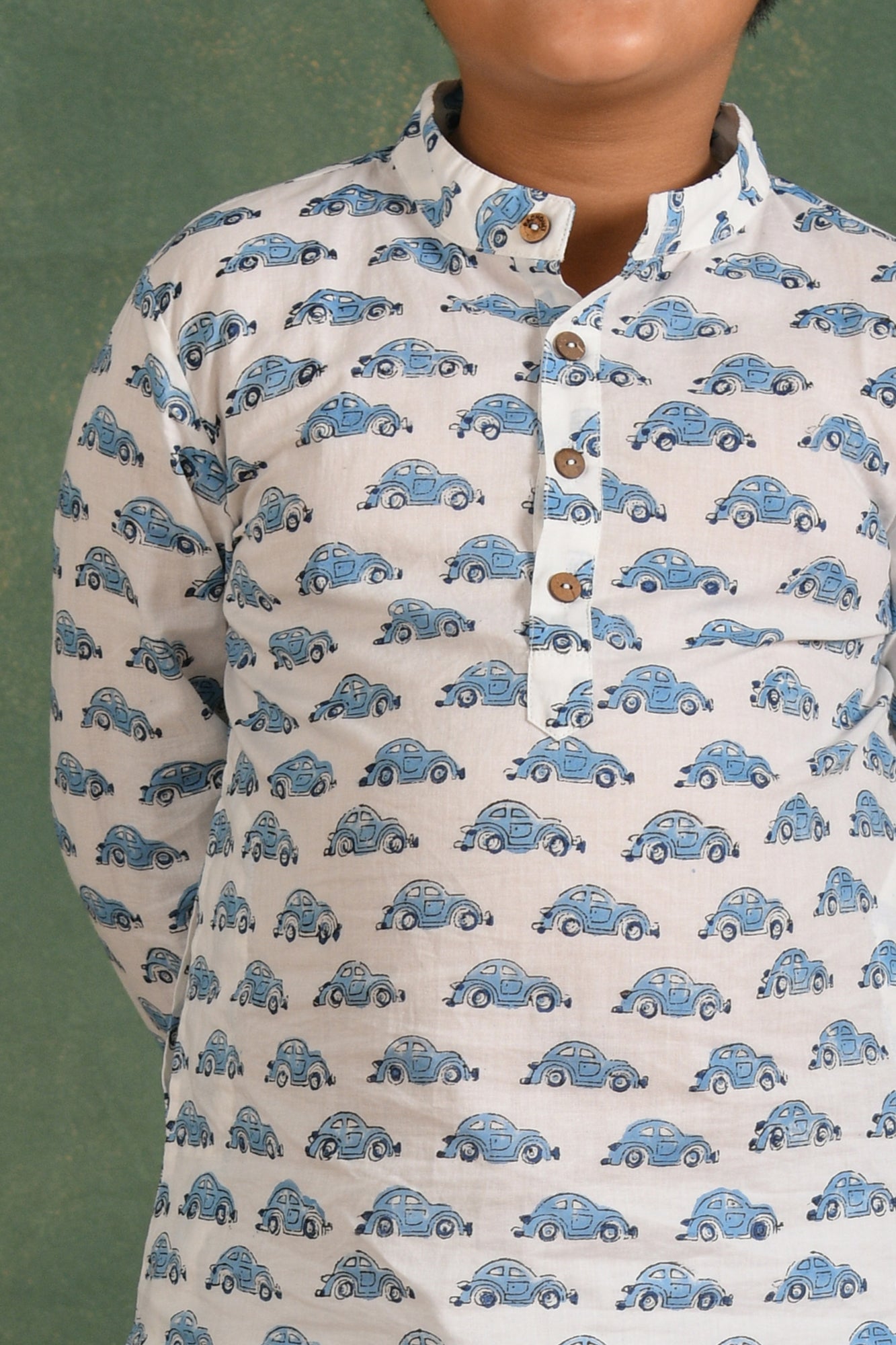 Kurta Boy Cars Blue