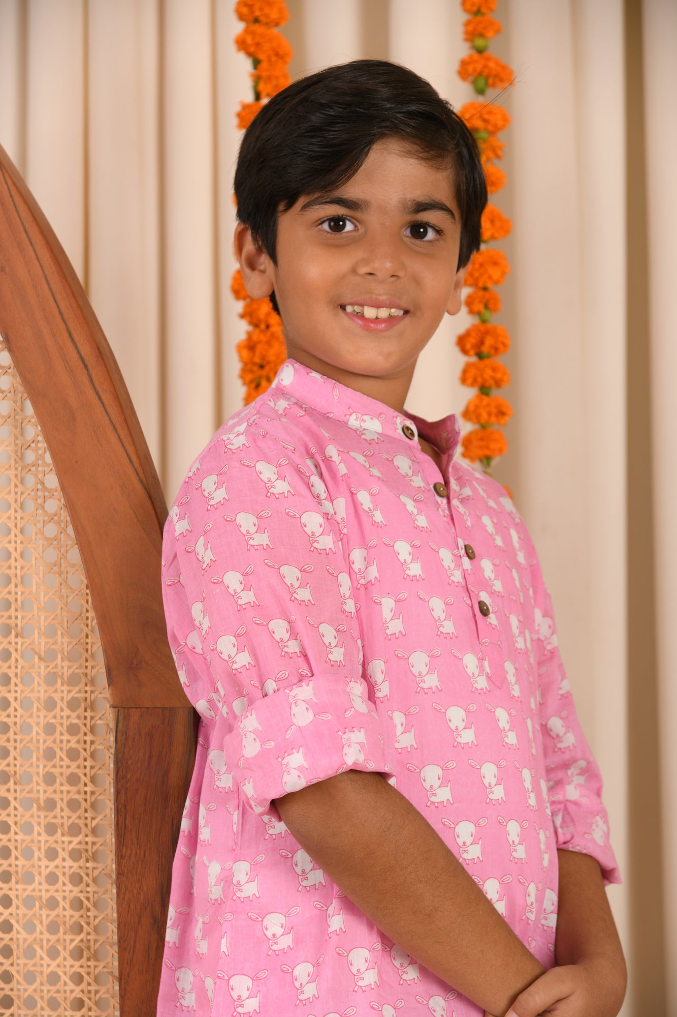 Pink Bunny Boy Kurta