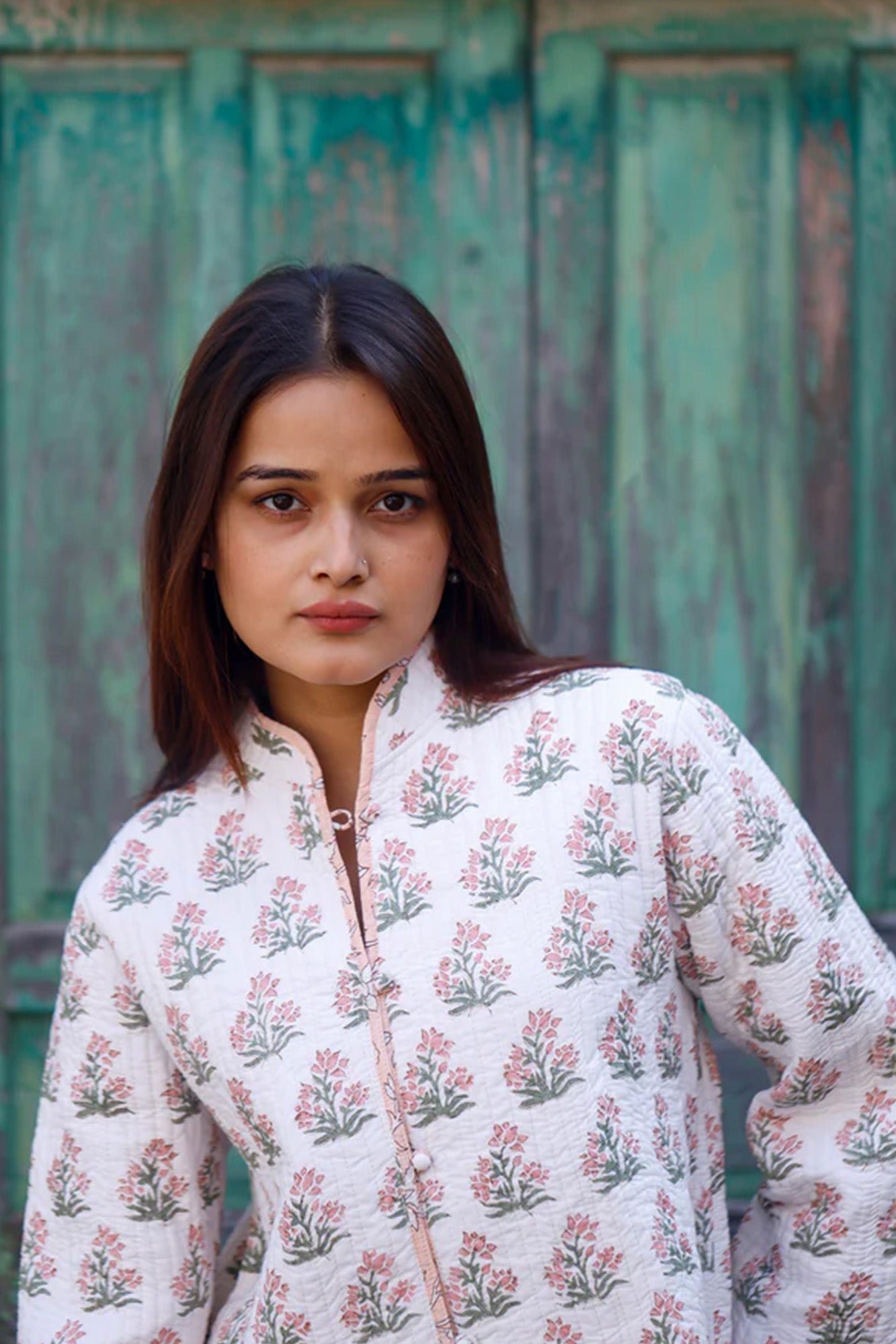 Periwinkle Peach Full Sleeve Jacket