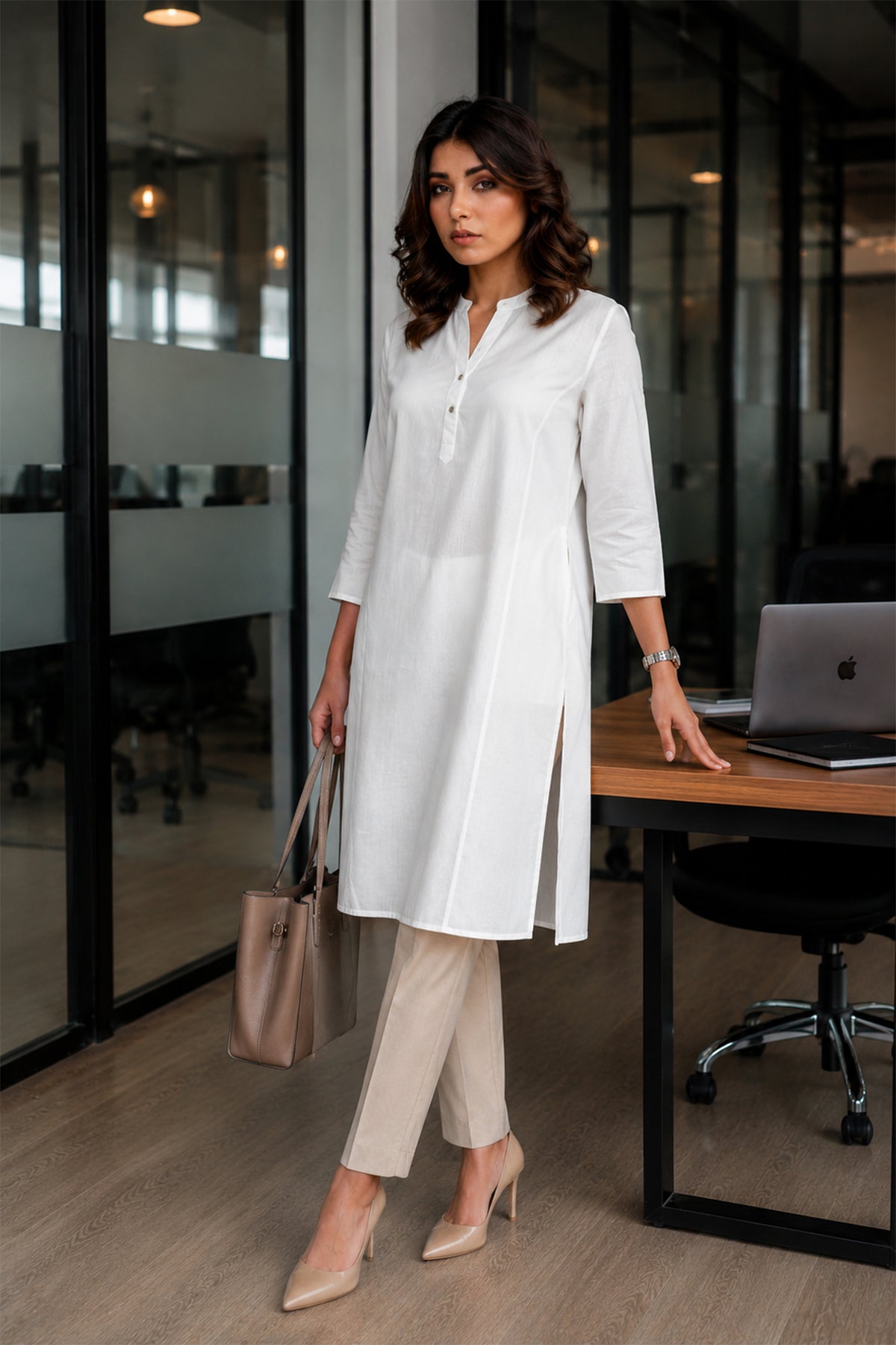 Kurta Long Women Gust White