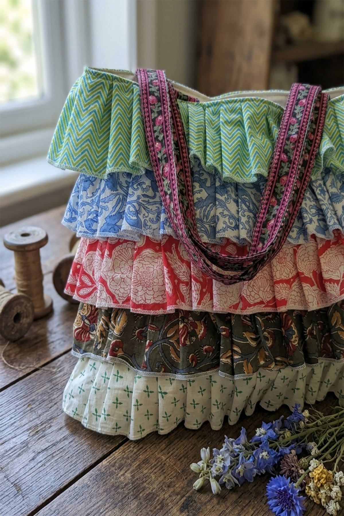 Multi Frill Tote Bag