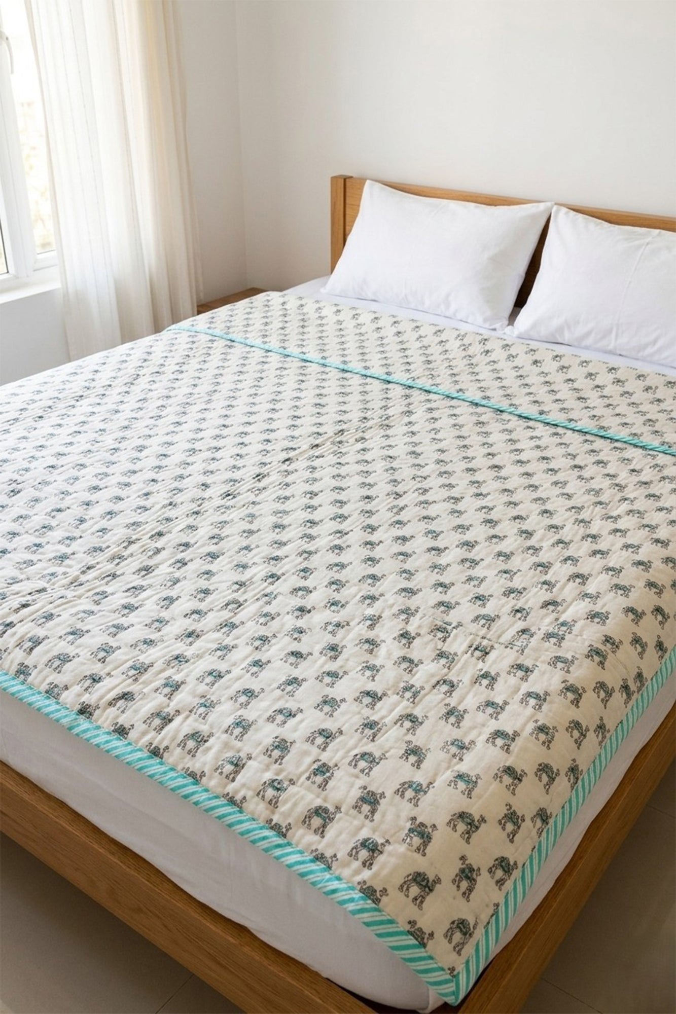 Green Camel Kids Quilt Pair of 2