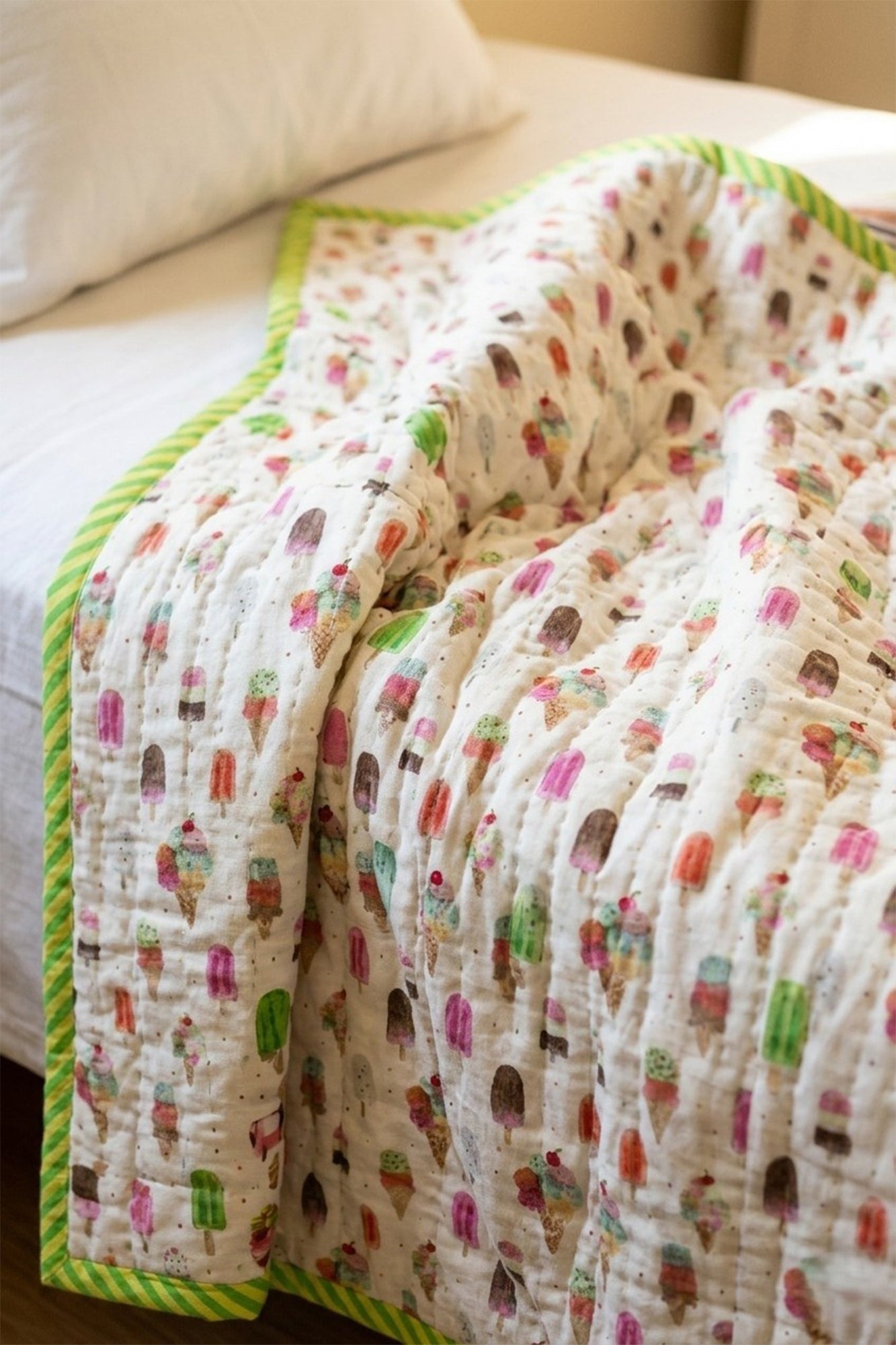 Ice Cream Kids Quilt Pair of 2