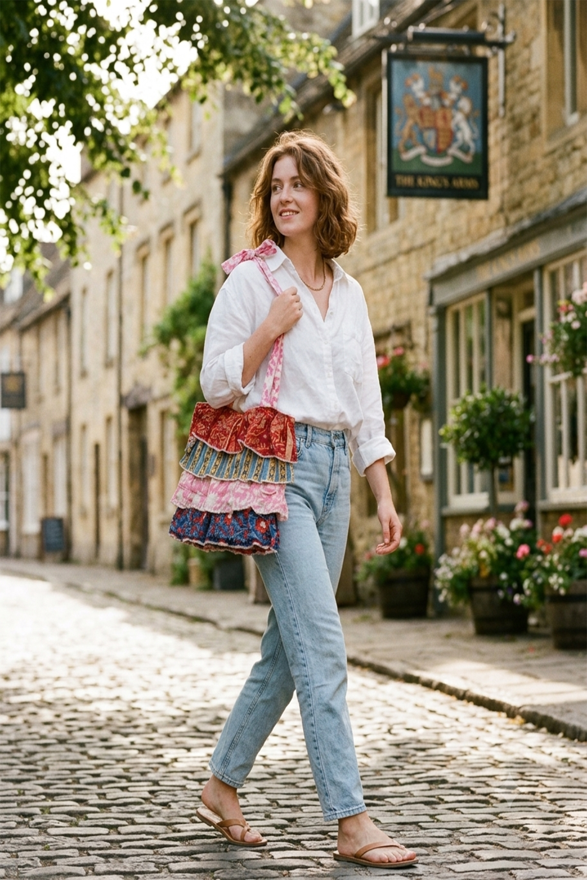 Multi frill Hand bag