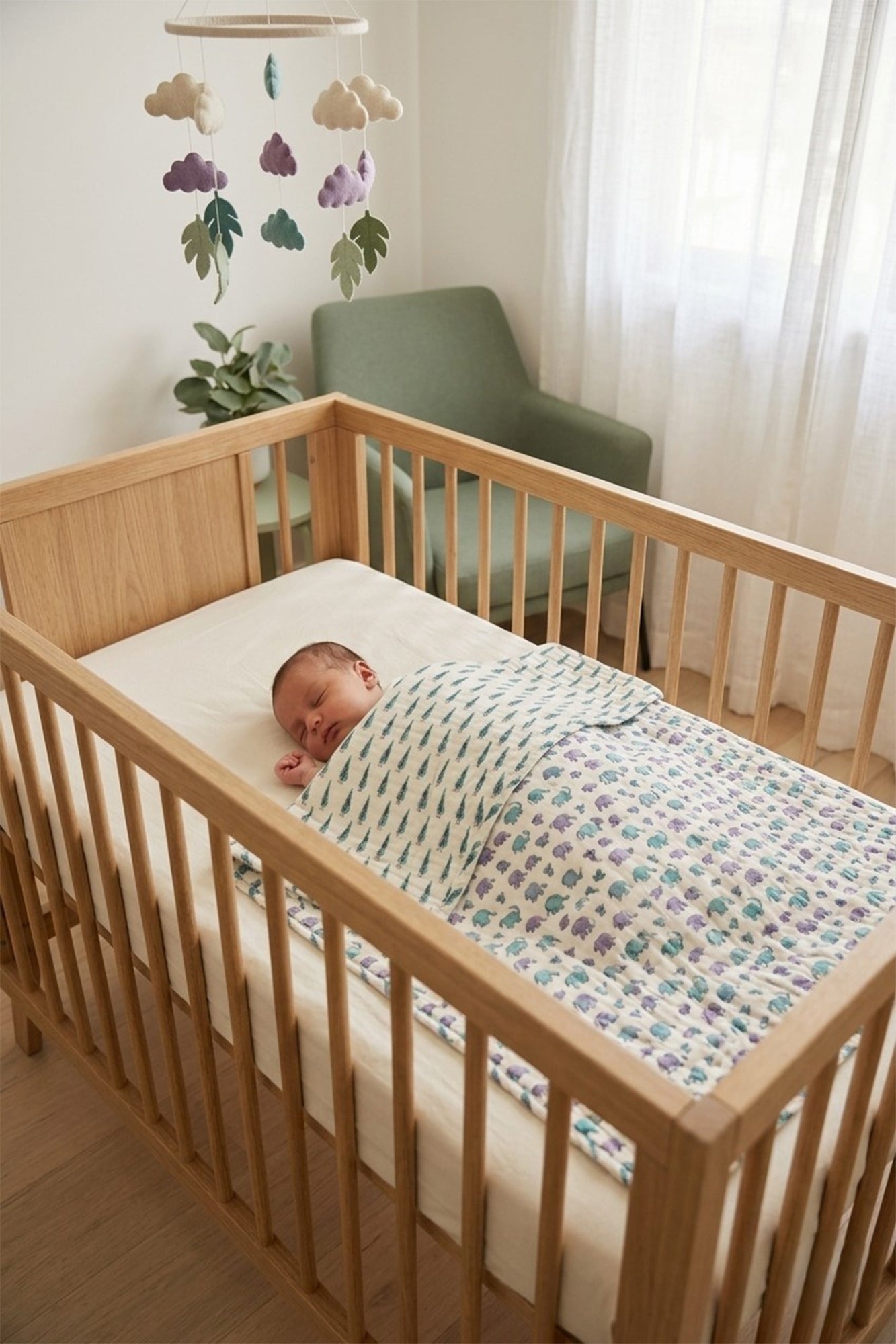 Mughal Leaf Baby Quilt