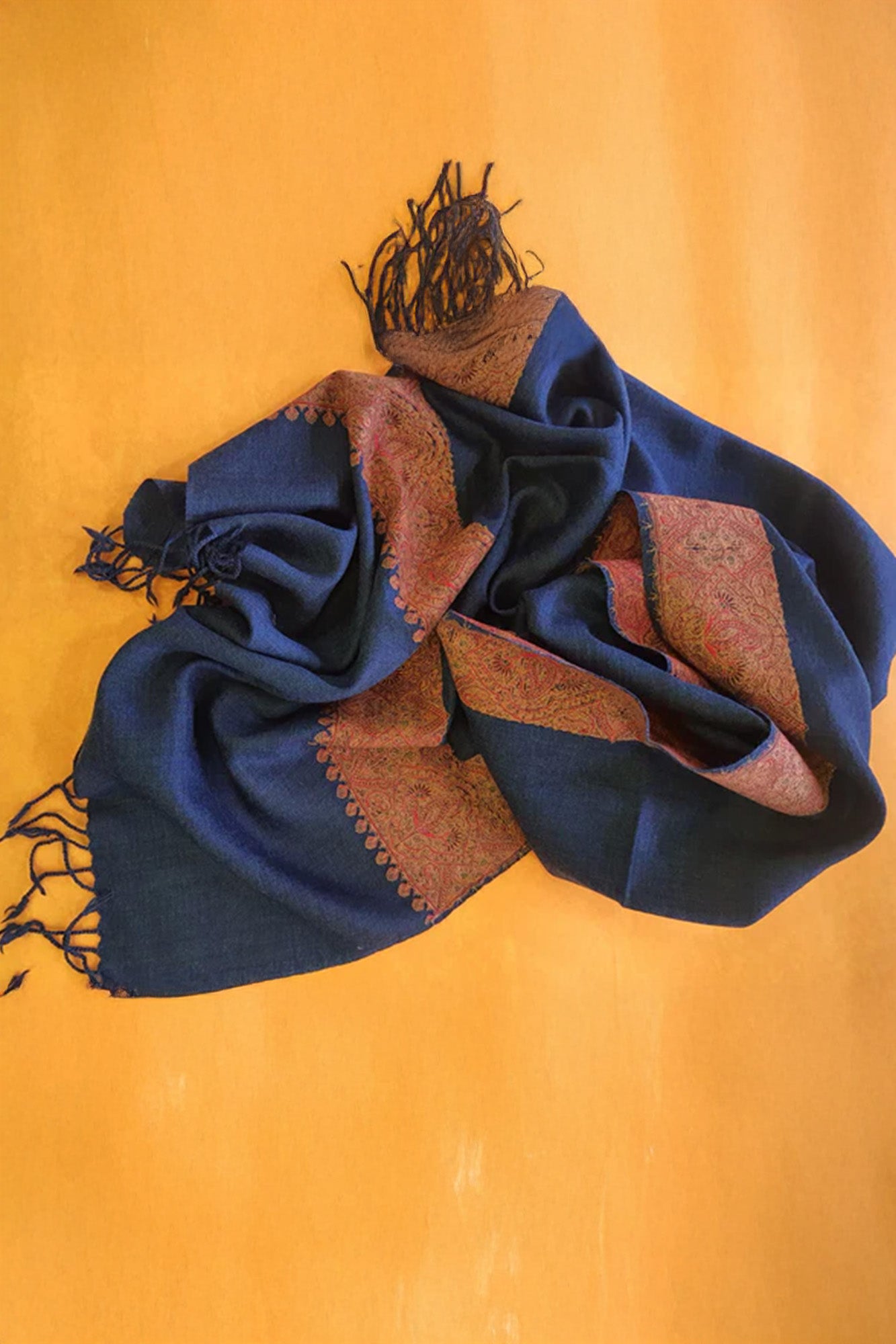 Women Pashmina Palla Buti Blue