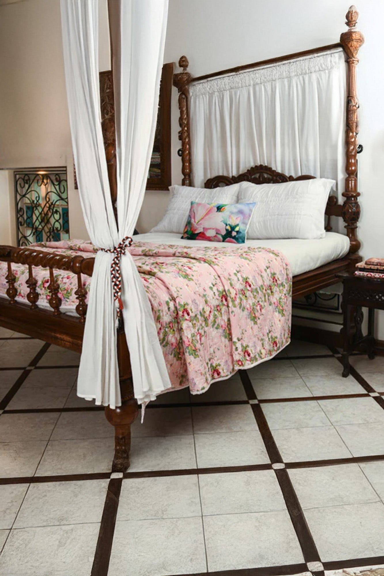 Rose Garden - Pink - Jaipuri Rajai