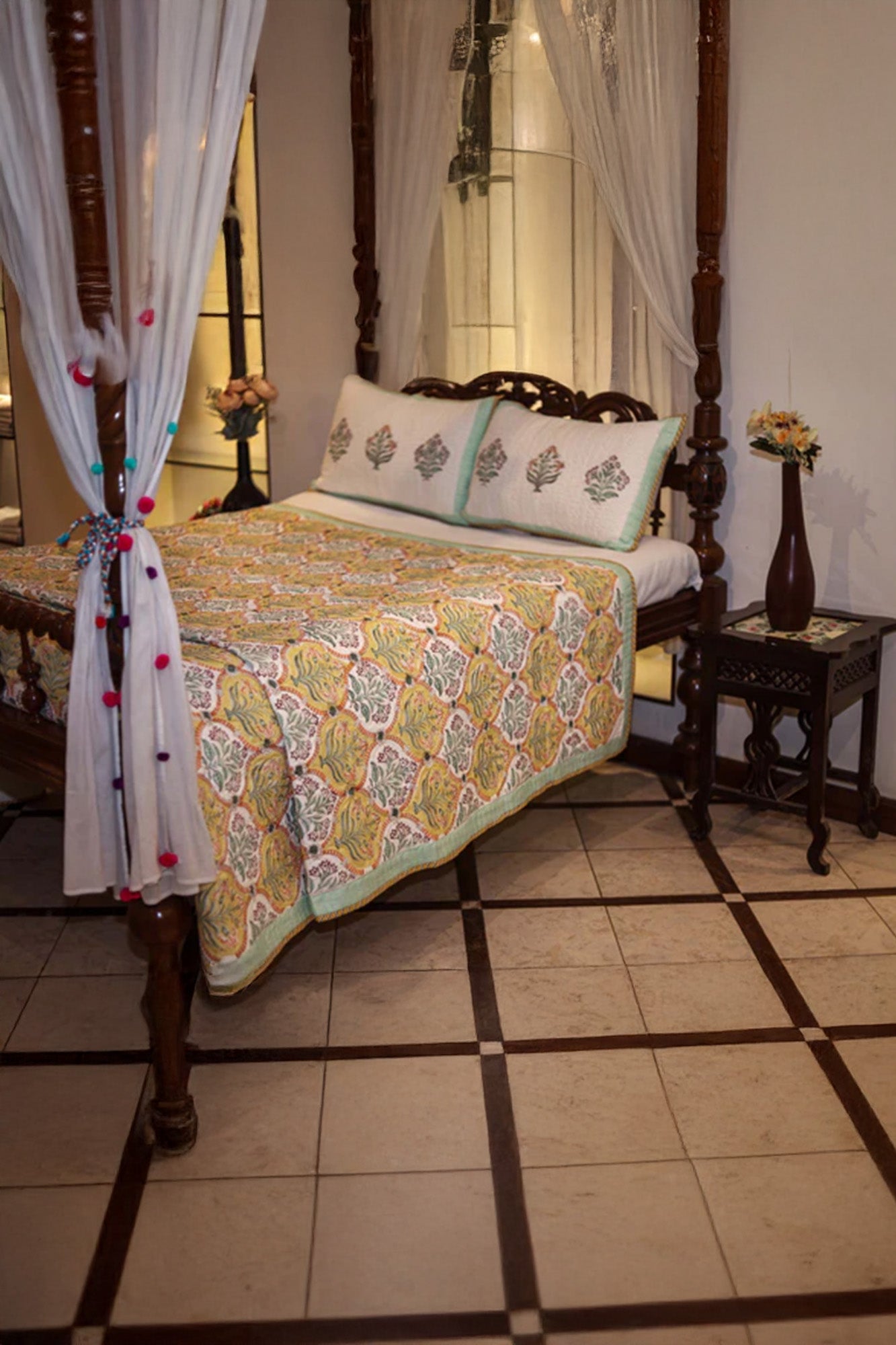 Tuberose Yellow Bedcover