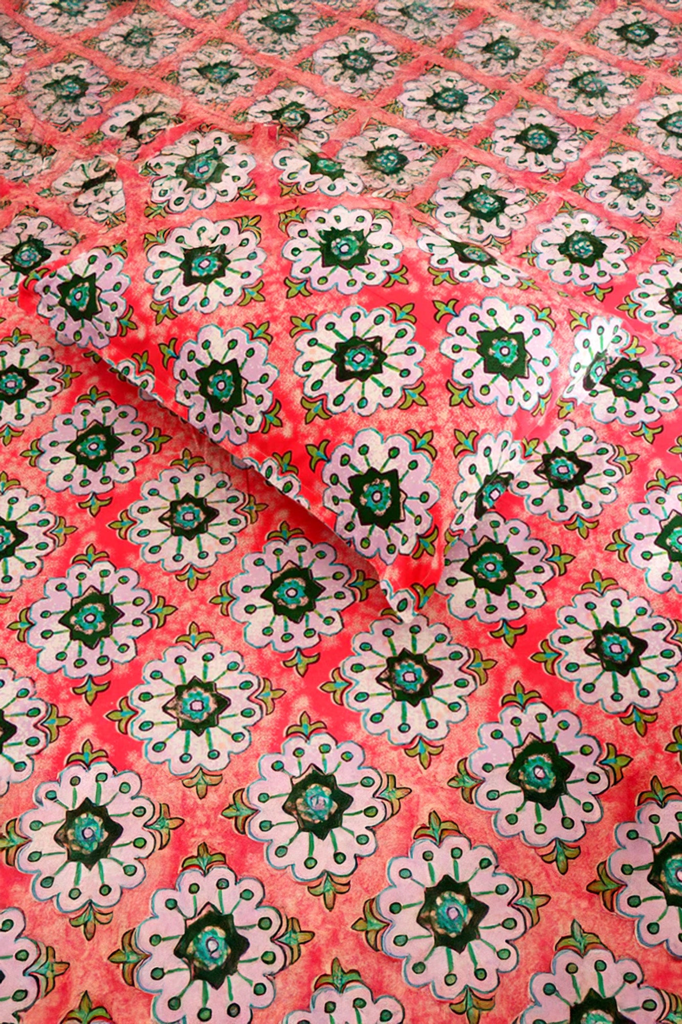 Green Floral - Bed Sheet