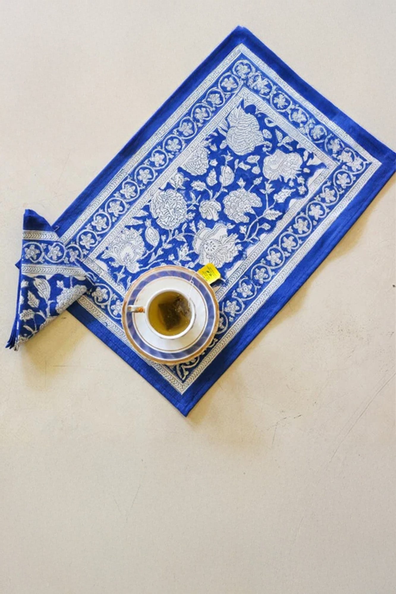 Place Mat & Napkin Set S/12 Blue
