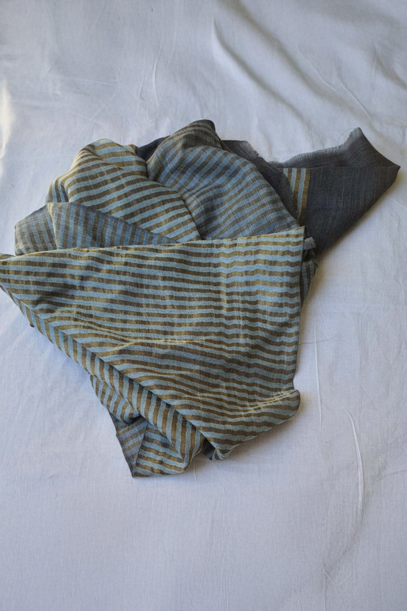 Women Pashmina Stole Striped Aqua