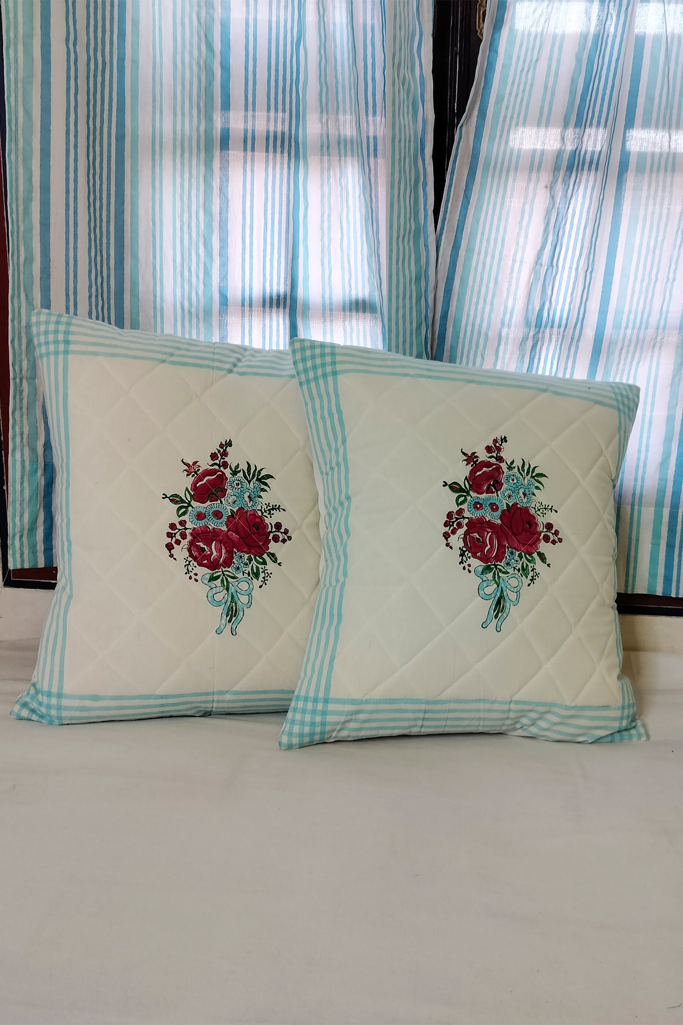 Roses Bunch Cushion Cover Set of 2