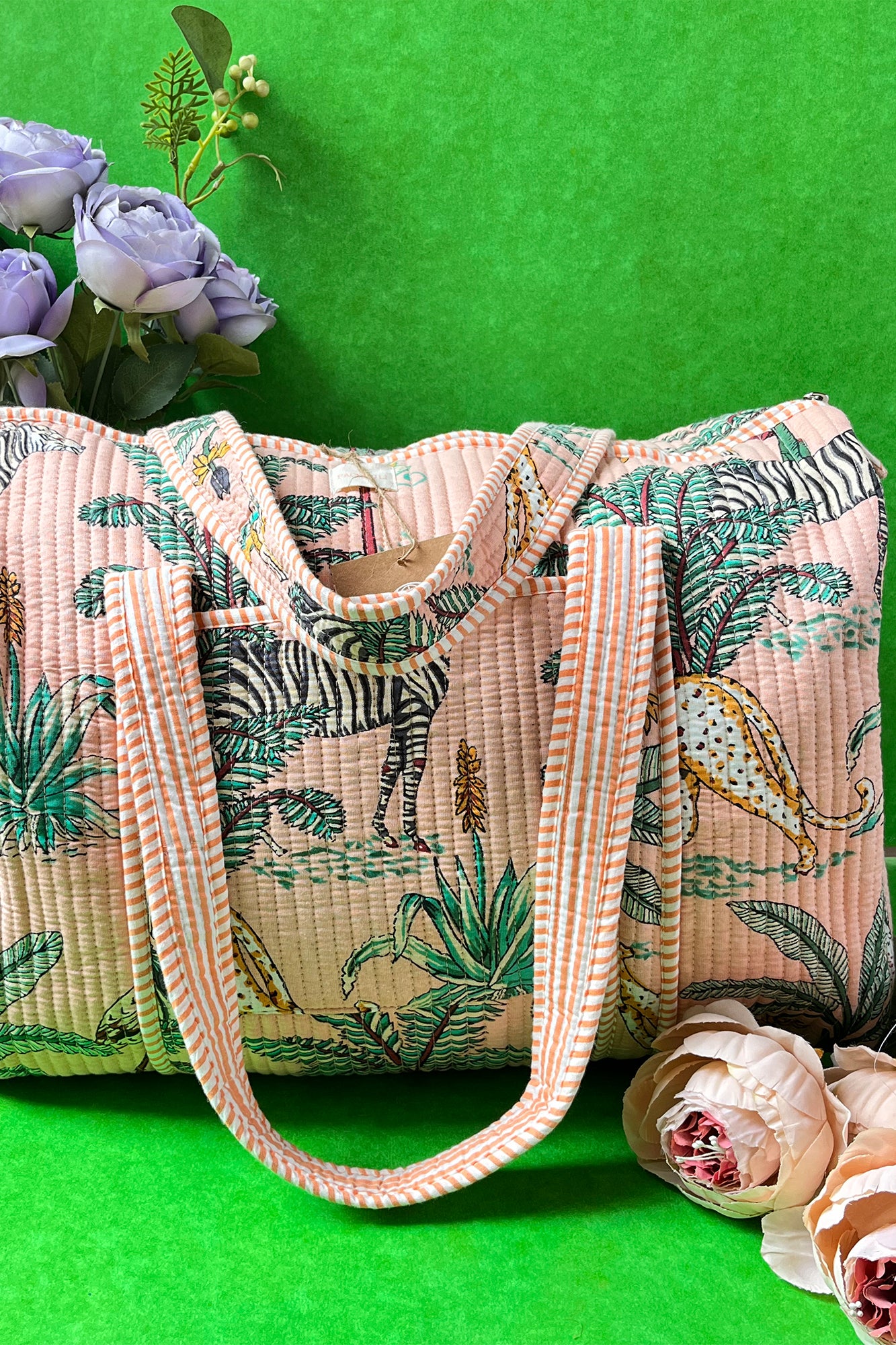 Bag Duffle Peach Zebra