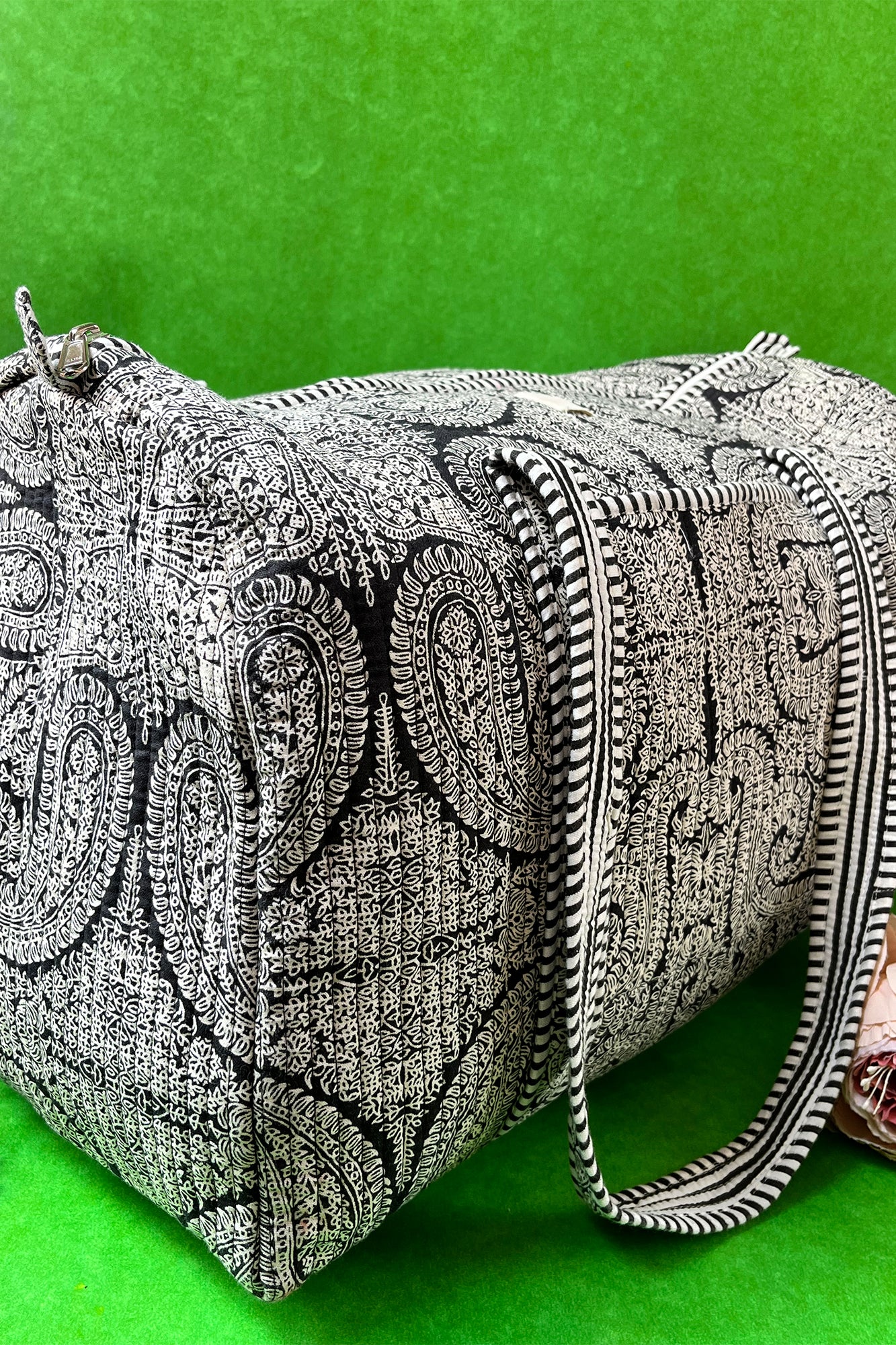 Black Paisley Duffle Bag