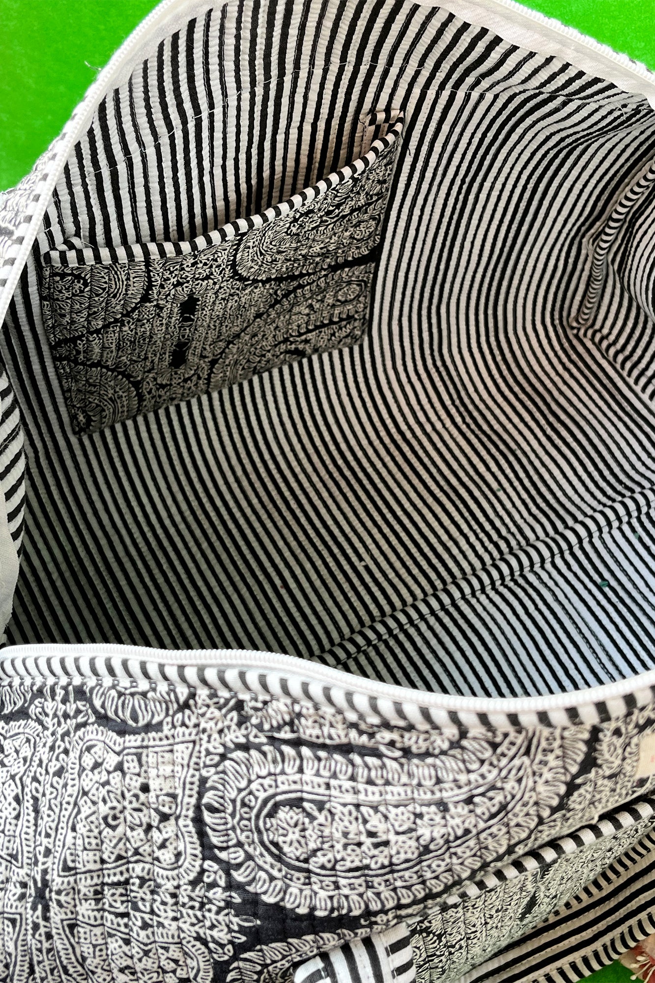 Black Paisley Duffle Bag