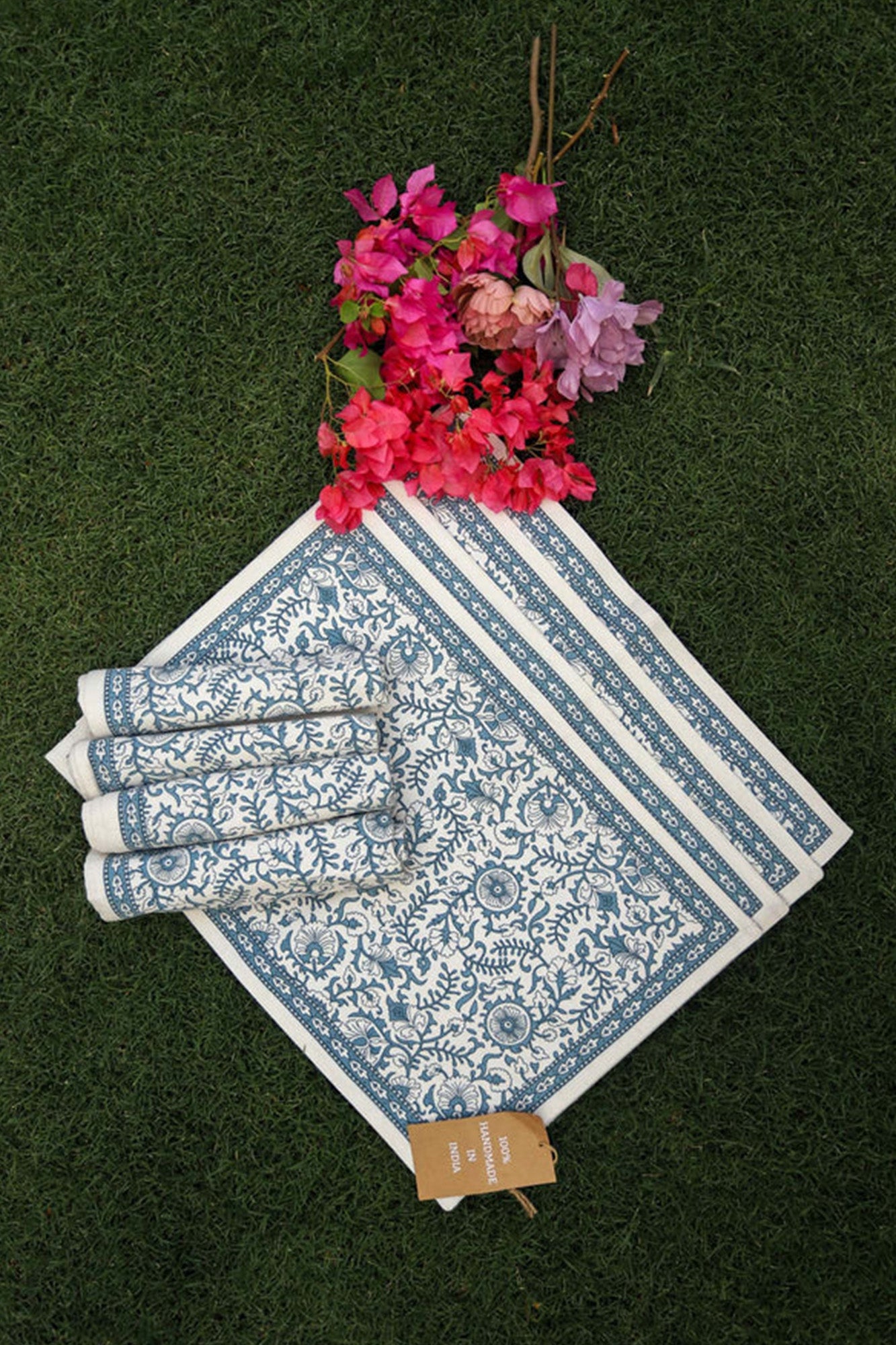 Place Mat & Napkin Set of 4 Tulip Jaal