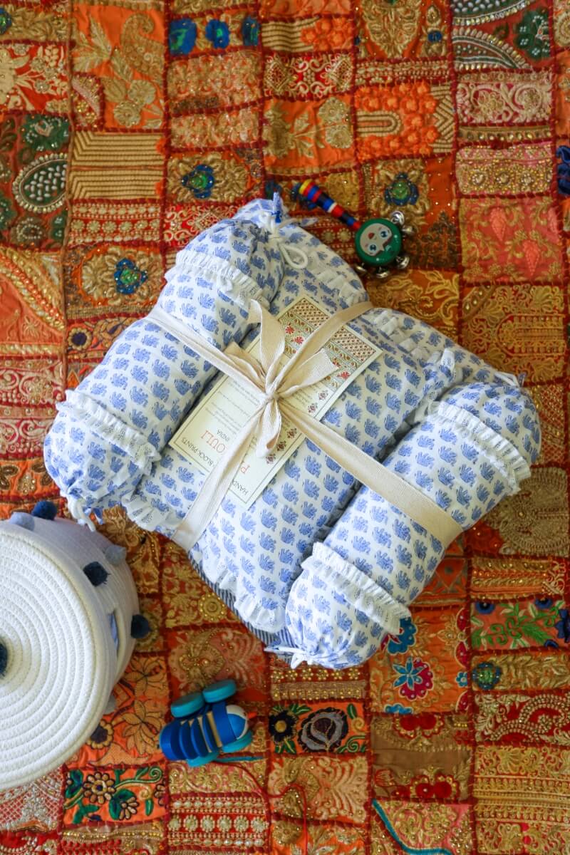 Baby Bed Set Elephant Blue