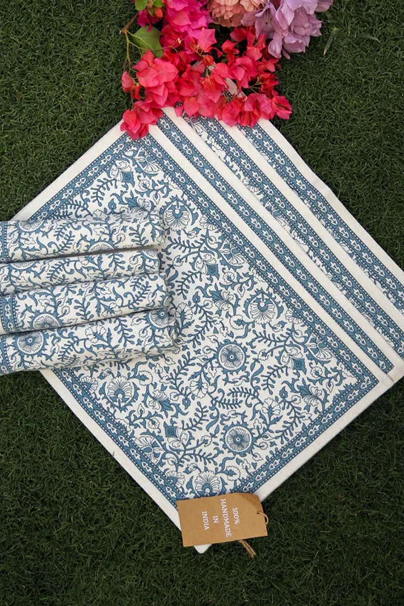 Place Mat & Napkin Set of 4 Tulip Jaal