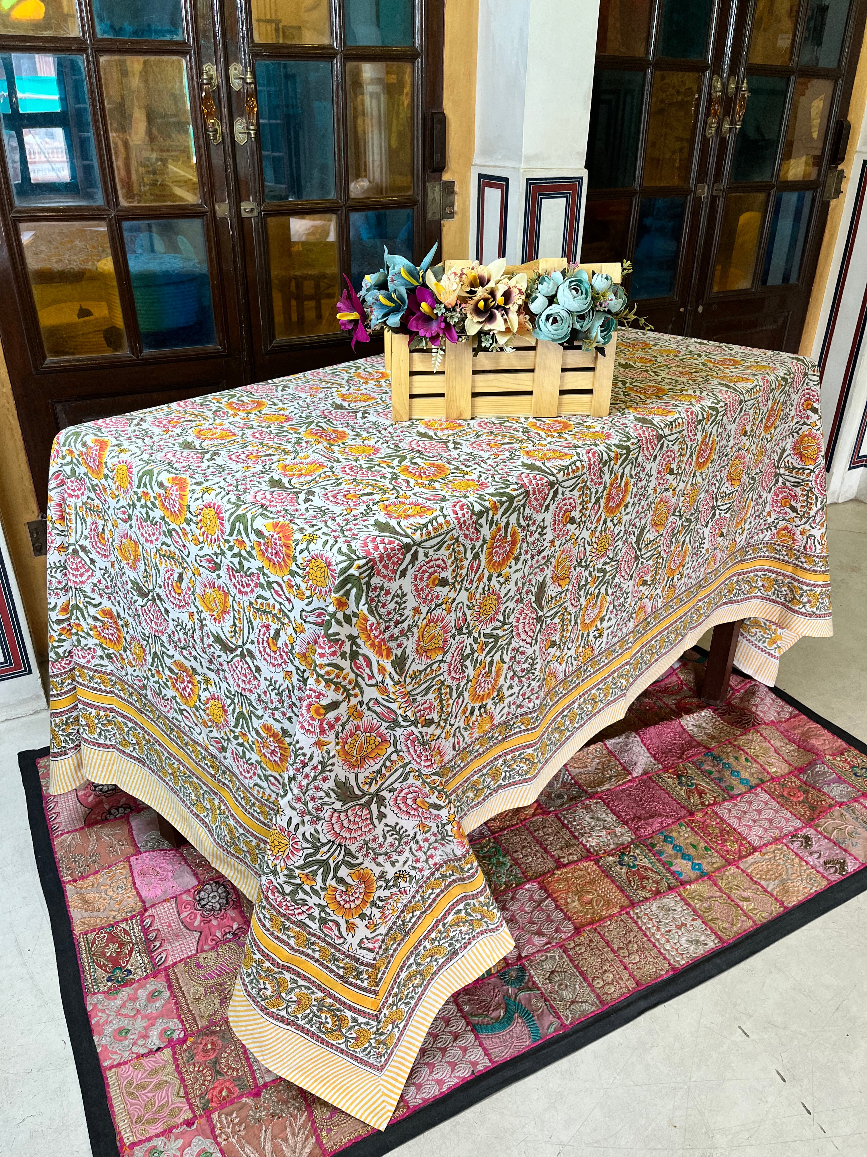 Natural Marigold Table Cover