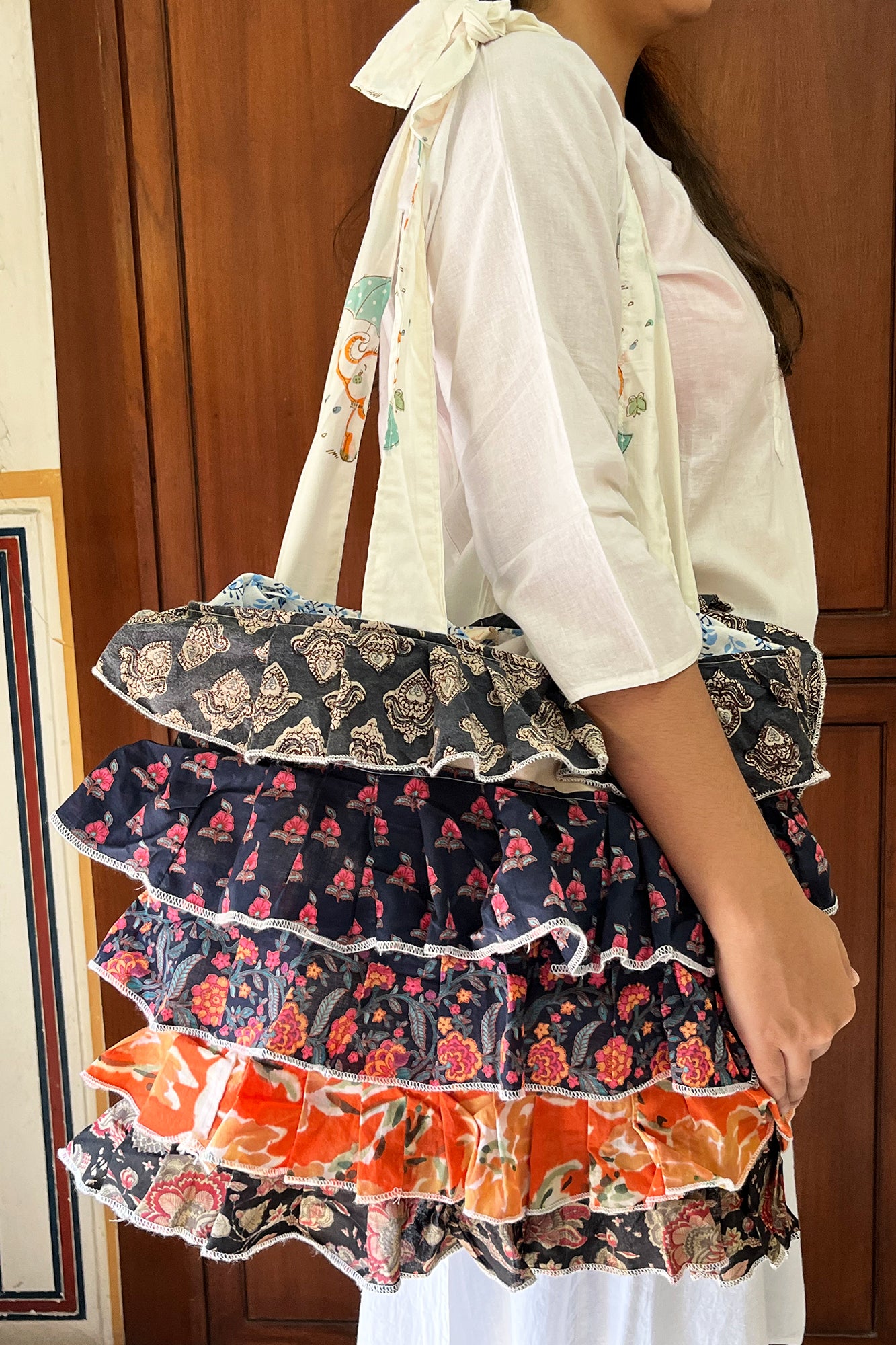 Multi Frill Tote Bag
