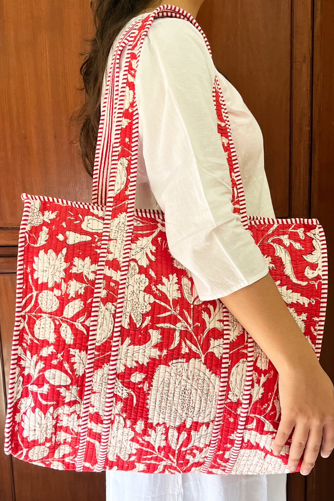Red Marigold Tote Bag