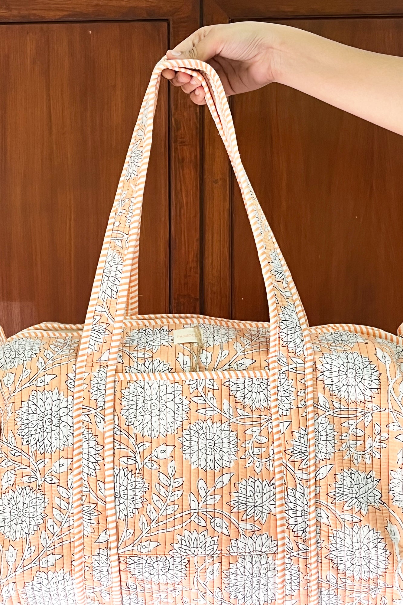 Sunflower Peach Duffle Bag