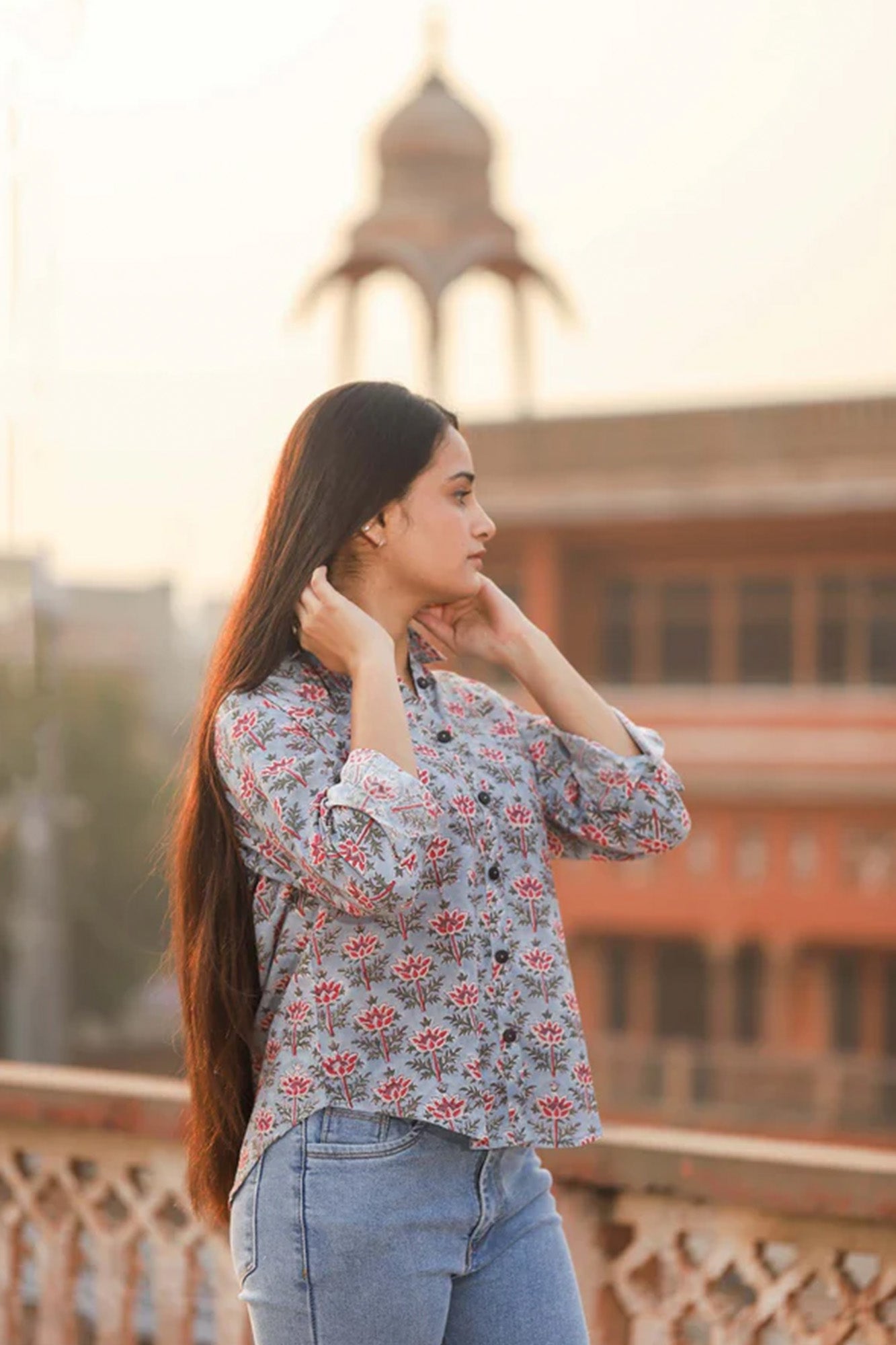 Shirt Mallika Blue Floral