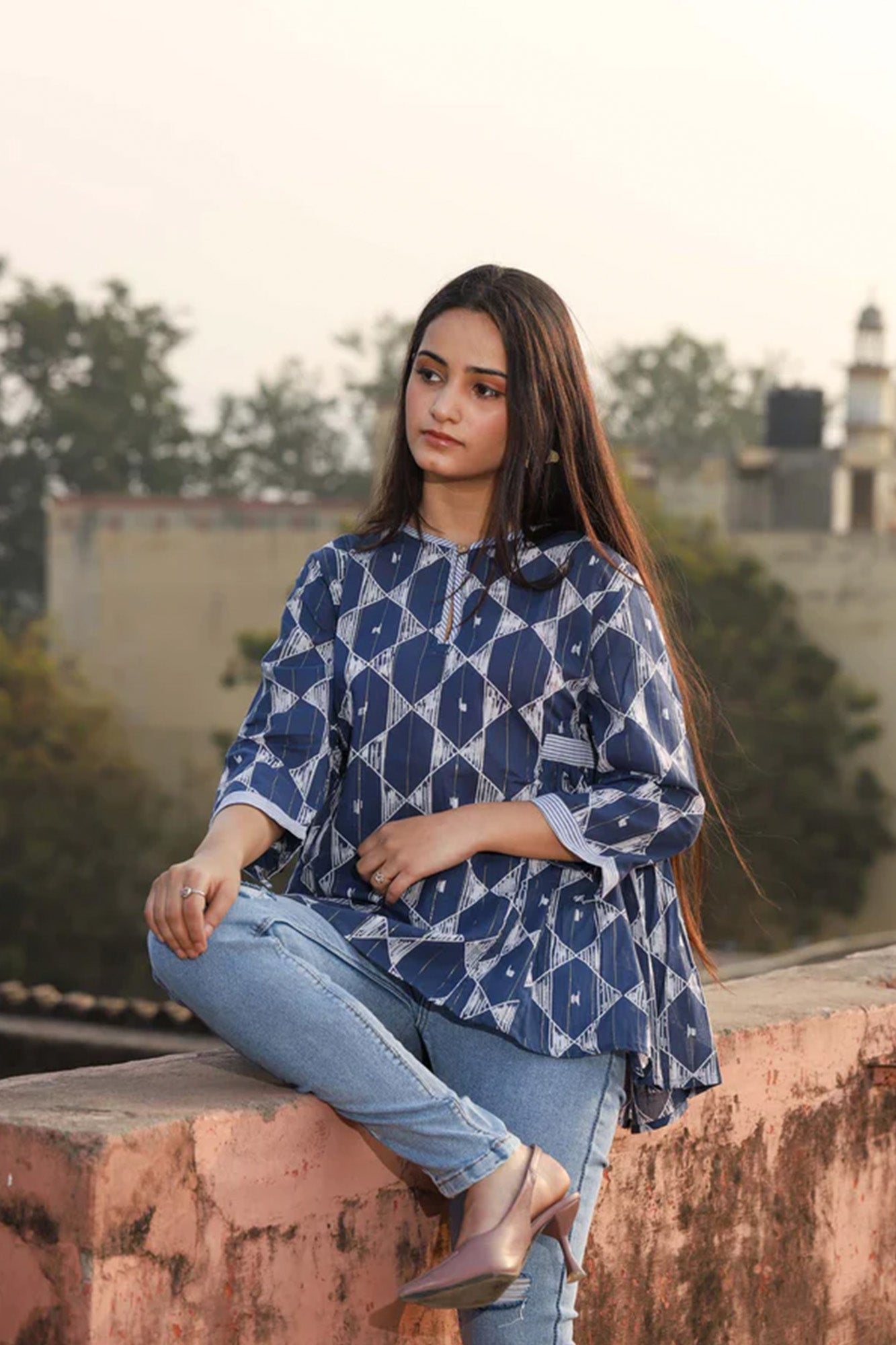 Top Women Neela Bhopali Blue